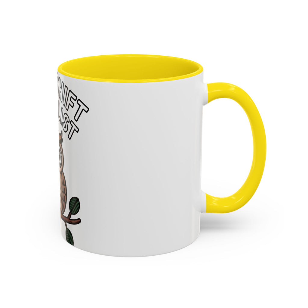 Night Shift Owl Mug, Funny Night Shift Specialist Coffee Cup, Cute Owl Lover Gift, Nurse Coworker Gift Mug
