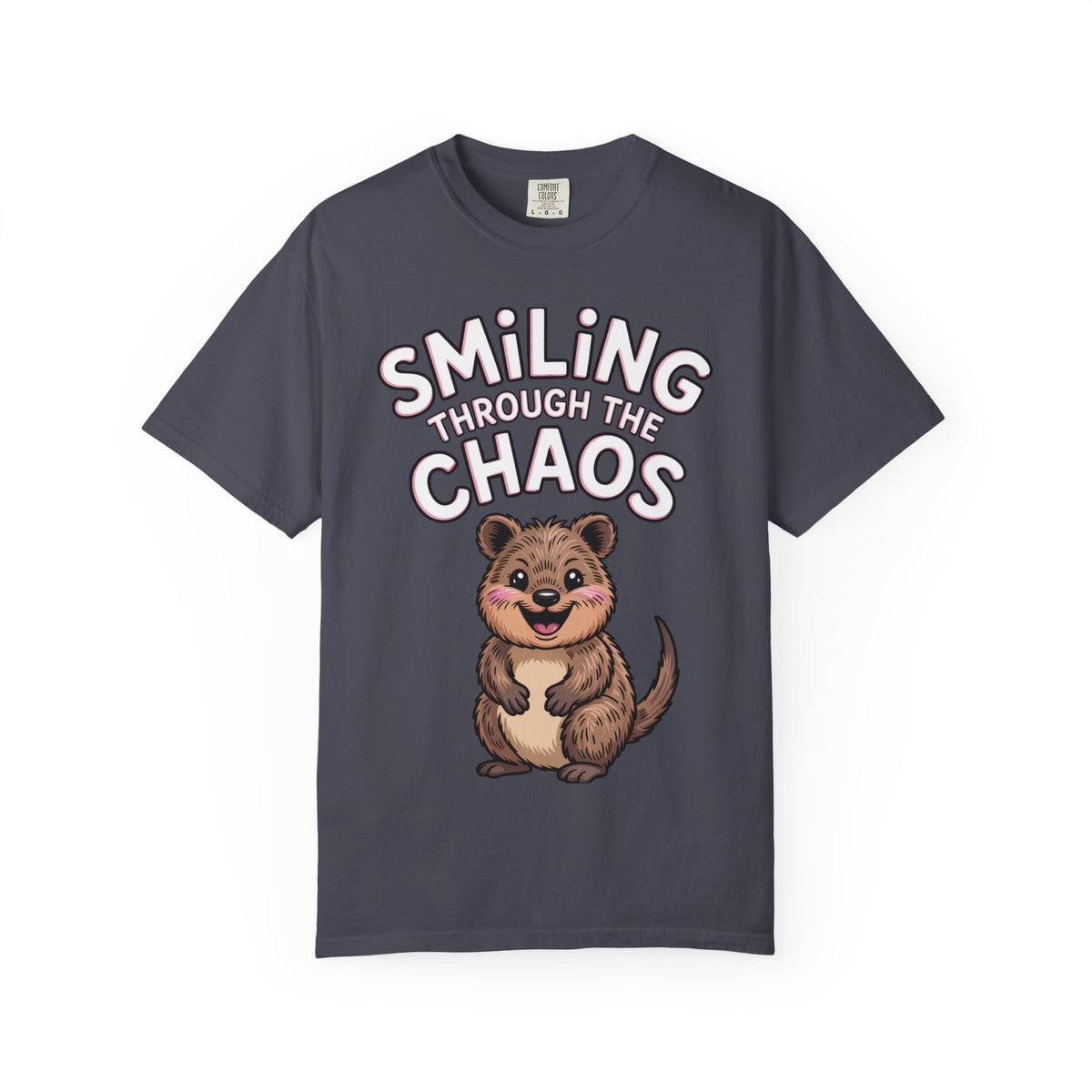 Smiling Through The Chaos Quokka Shirt, Funny Quokka T-Shirt, Cute Smiling Animal Tee, Positive Vibes Shirt, Quokka Lover Gift