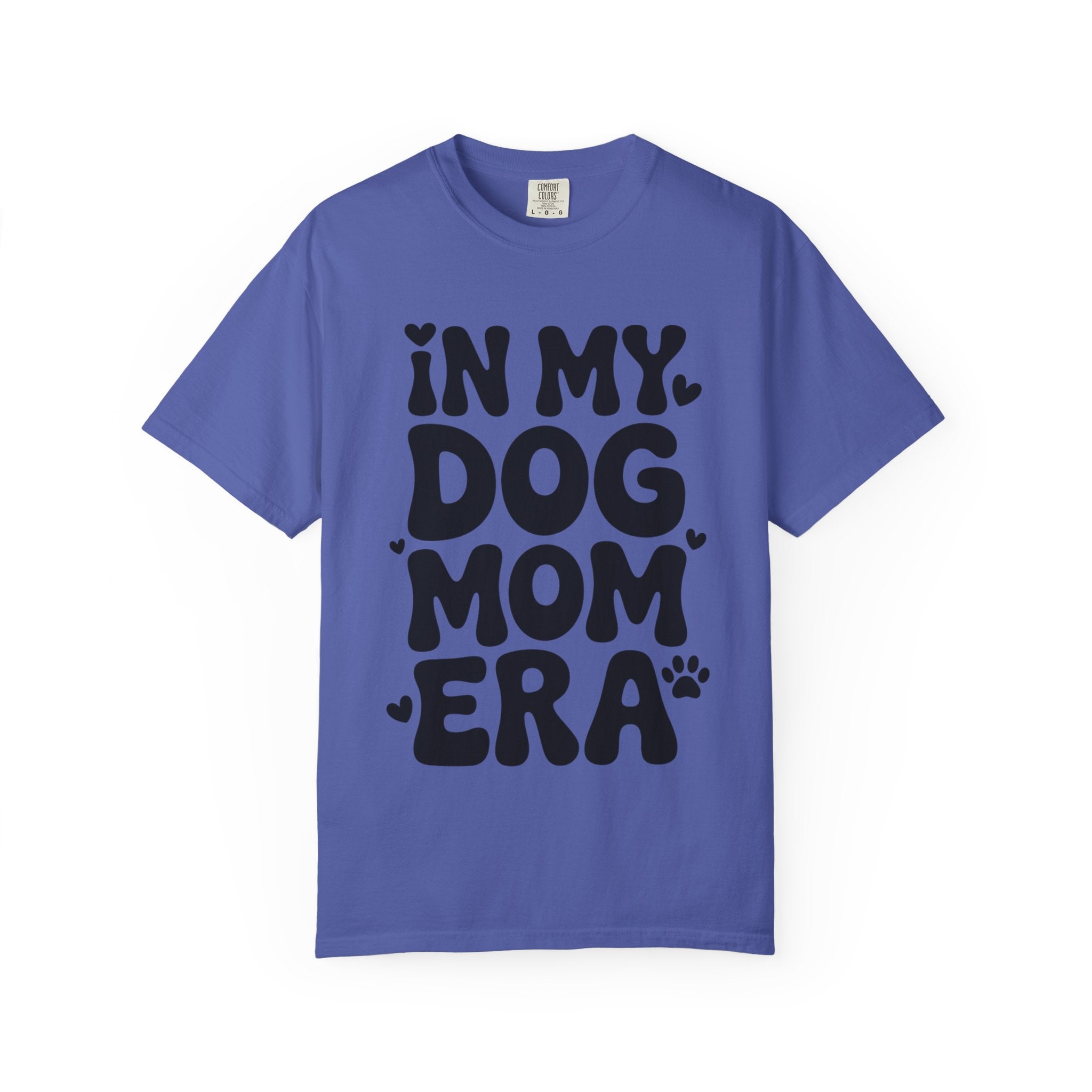 In My Dog Mom Era Shirt, Trendy Dog Mom T-Shirt, Funny Dog Lover Gift, Bold Typography Tee for Women, Cute Paw Print Heart Shirt