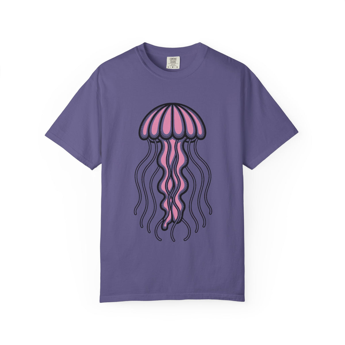 Cute Jellyfish T-Shirt, Glowing Jellyfish Graphic Tee, Ocean Lover Gift, Garment-Dyed Unisex Shirt for Beach and Aquarium Fans