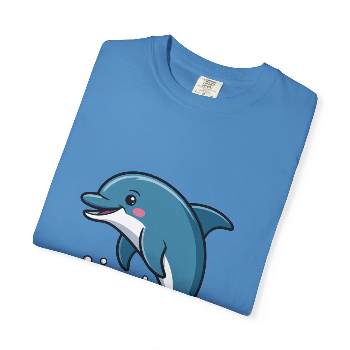 Cute Dolphin T-Shirt, Jumping Wave Dolphin Shirt, Ocean Lover Gift, Garment Dyed Unisex Tee, Beach Vacation Shirt