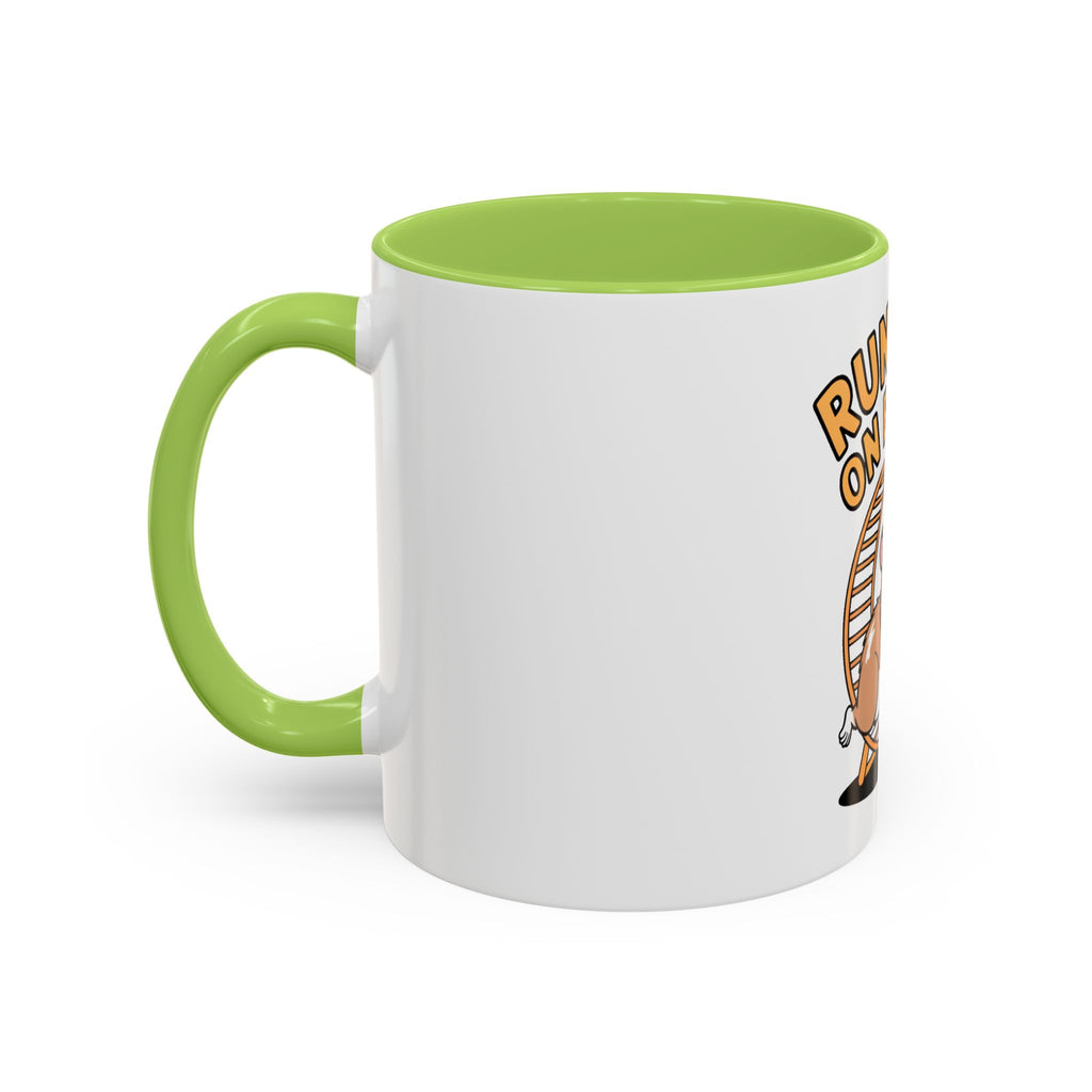Running On Empty Hamster Mug, Funny Tired Hamster Coffee Cup, Cute Exhausted Wheel Runner Gift, Sarcastic Coffee Mug for Coworker