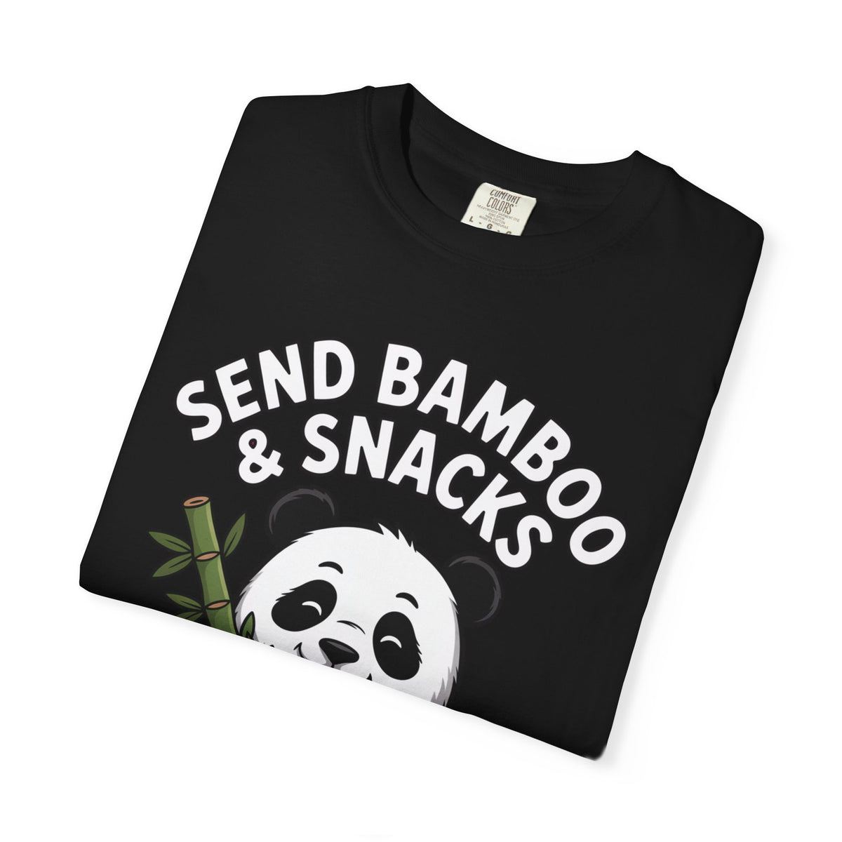 Send Bamboo Panda Shirt, Funny Panda T-Shirt, Cute Bamboo Snacks Tee, Panda Lover Gift, Cartoon Panda Graphic Shirt