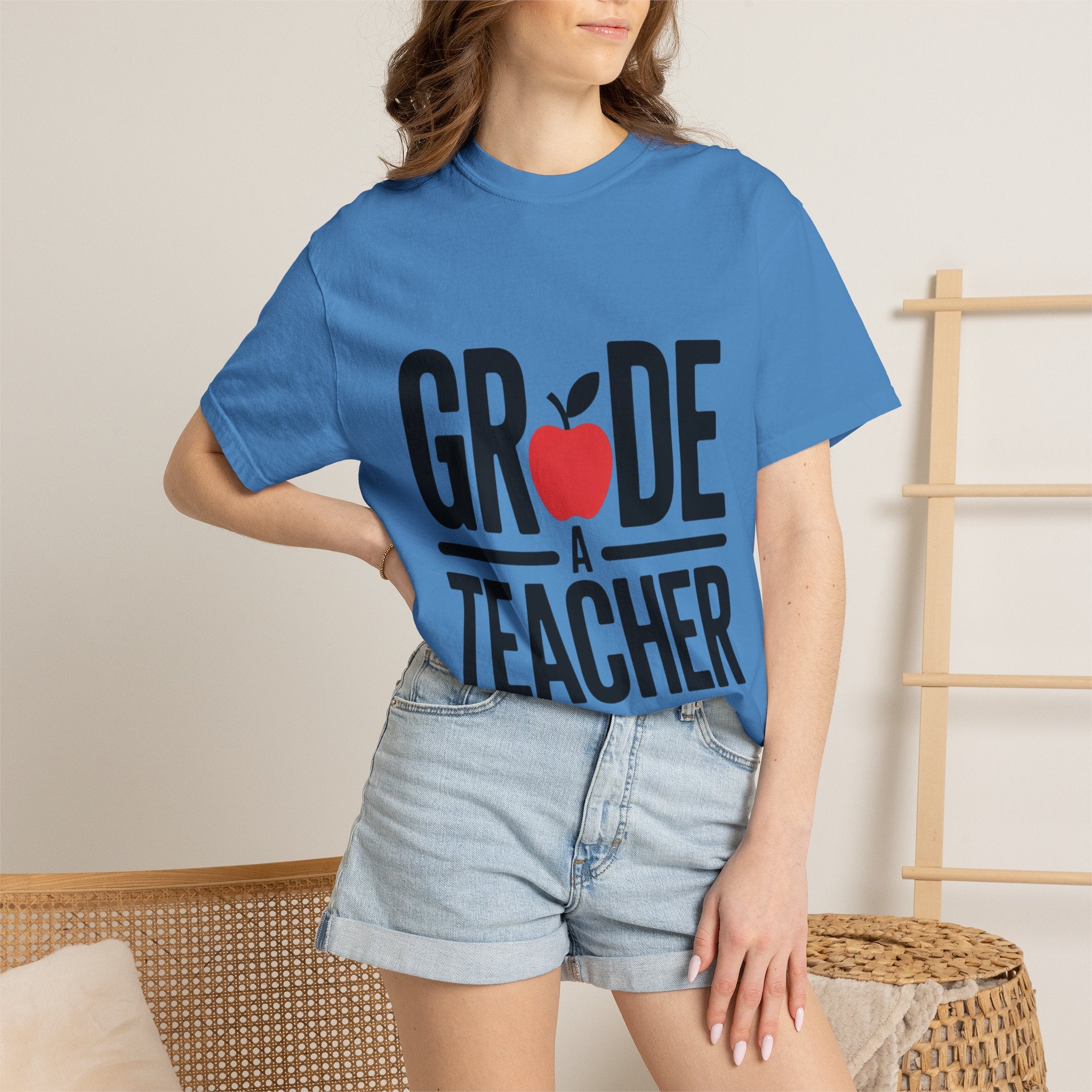 Grade A Teacher Shirt, Funny Apple Teacher T-Shirt, Cute Teacher Appreciation Gift, Back to School Tee for Teacher