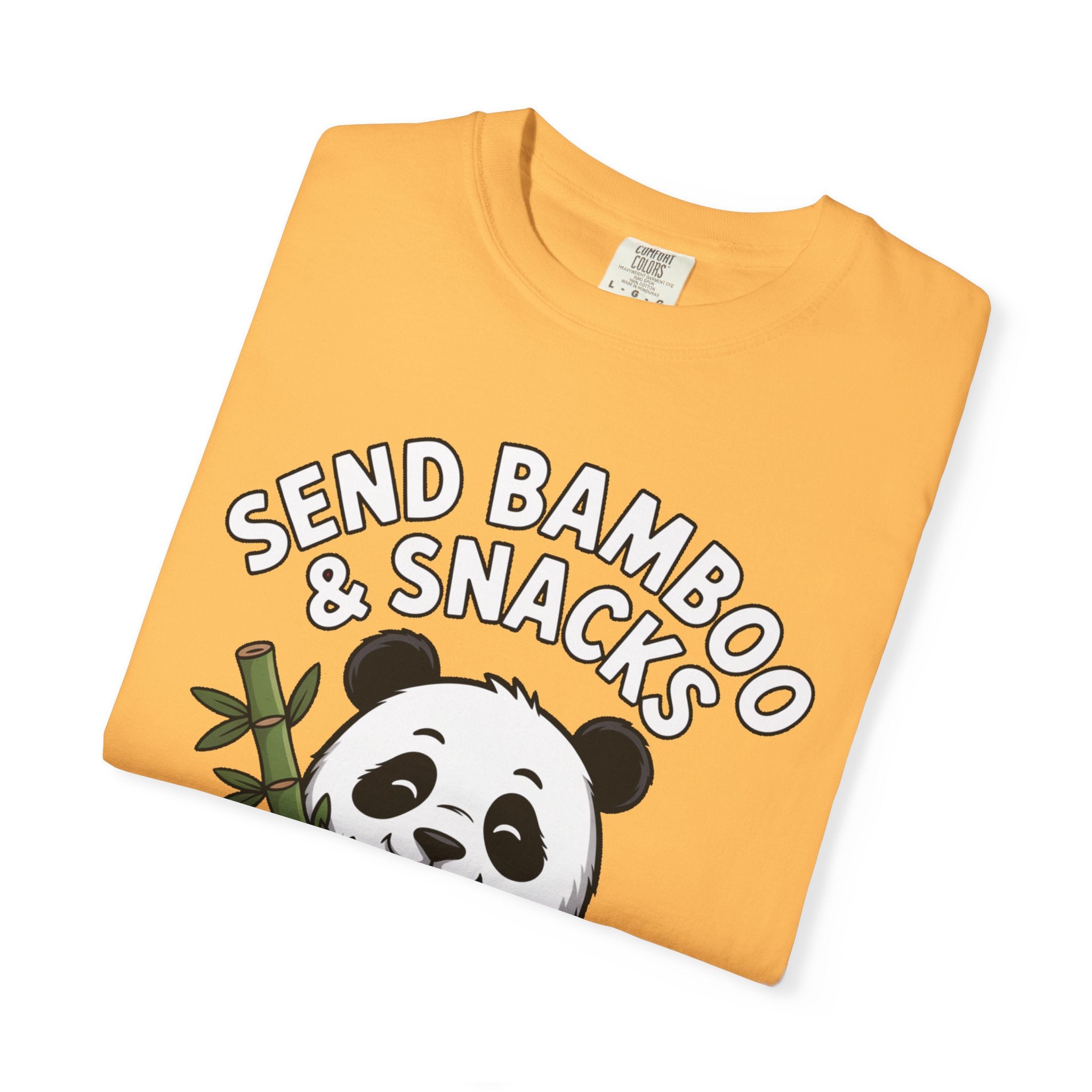 Send Bamboo Panda Shirt, Funny Panda T-Shirt, Cute Bamboo Snacks Tee, Panda Lover Gift, Cartoon Panda Graphic Shirt