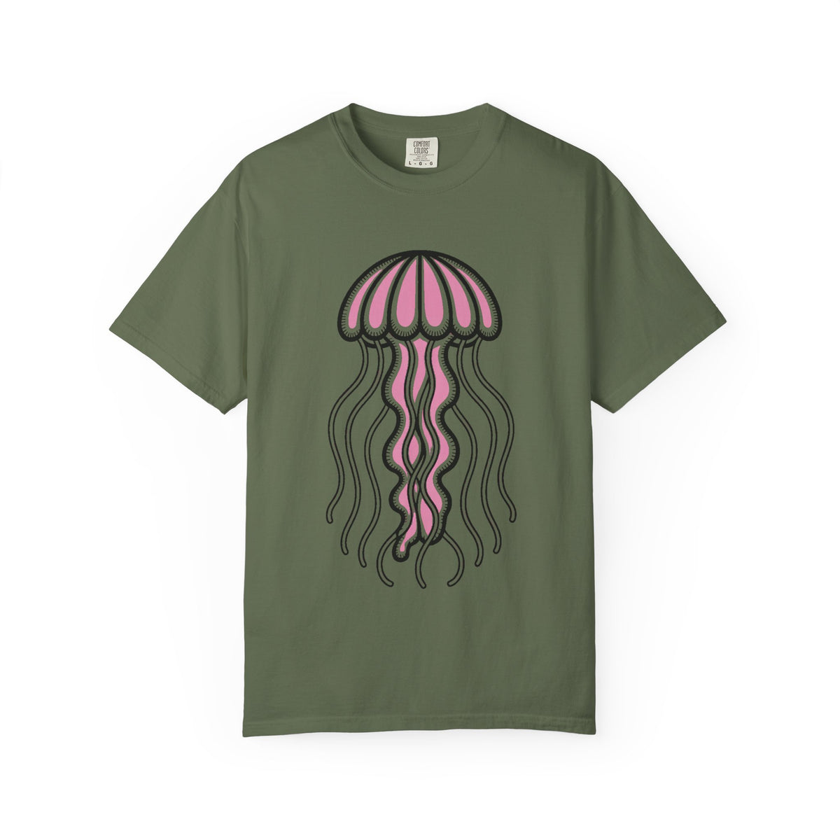 Cute Jellyfish T-Shirt, Glowing Jellyfish Graphic Tee, Ocean Lover Gift, Garment-Dyed Unisex Shirt for Beach and Aquarium Fans
