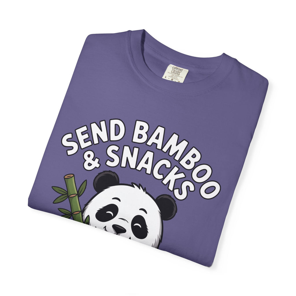 Send Bamboo Panda Shirt, Funny Panda T-Shirt, Cute Bamboo Snacks Tee, Panda Lover Gift, Cartoon Panda Graphic Shirt