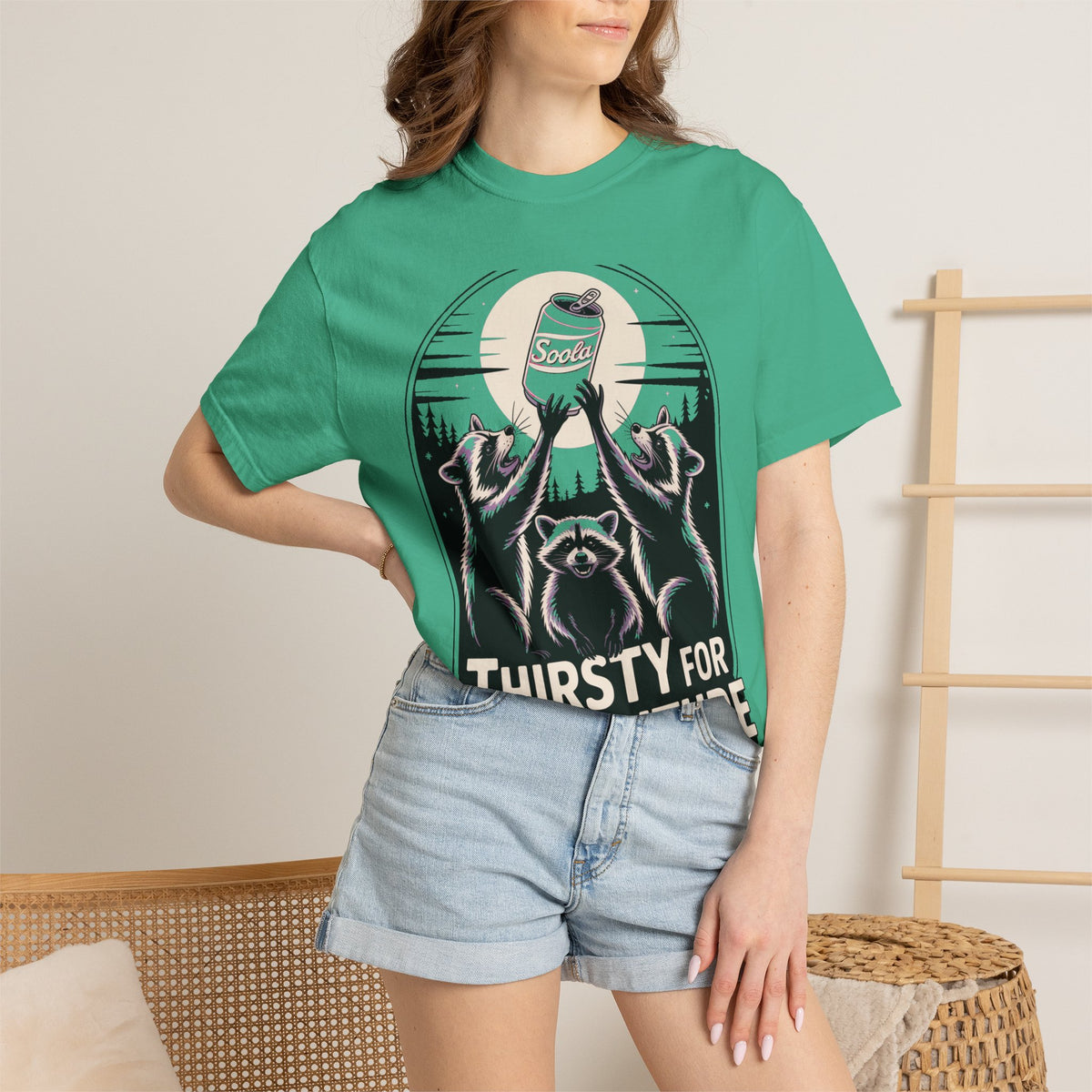 Thirsty For Adventure Raccoons Shirt, Funny Vintage Raccoon T-Shirt, Retro Soda Poster Tee, Camping Gift