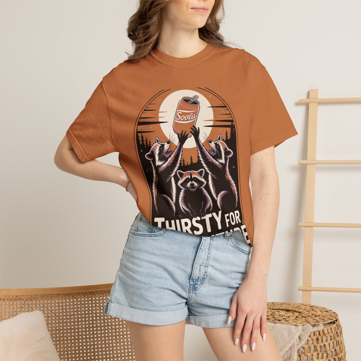 Thirsty For Adventure Raccoons Shirt, Funny Vintage Raccoon T-Shirt, Retro Soda Poster Tee, Camping Gift
