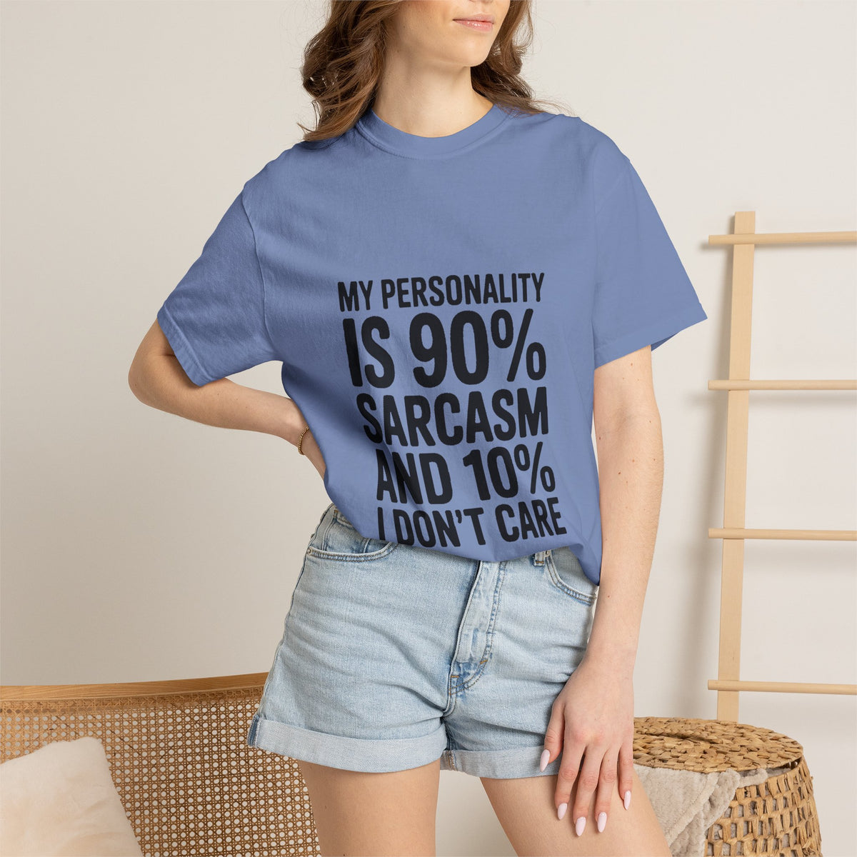 Sarcastic Shirt, My Personality Is 90% Sarcasm And 10% I Don't Care Tee, Funny Sarcastic Quote T-Shirt, Gift For Sarcastic Friend