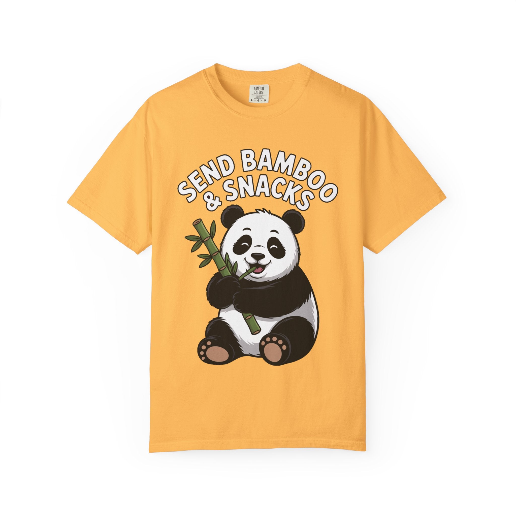 Send Bamboo Panda Shirt, Funny Panda T-Shirt, Cute Bamboo Snacks Tee, Panda Lover Gift, Cartoon Panda Graphic Shirt