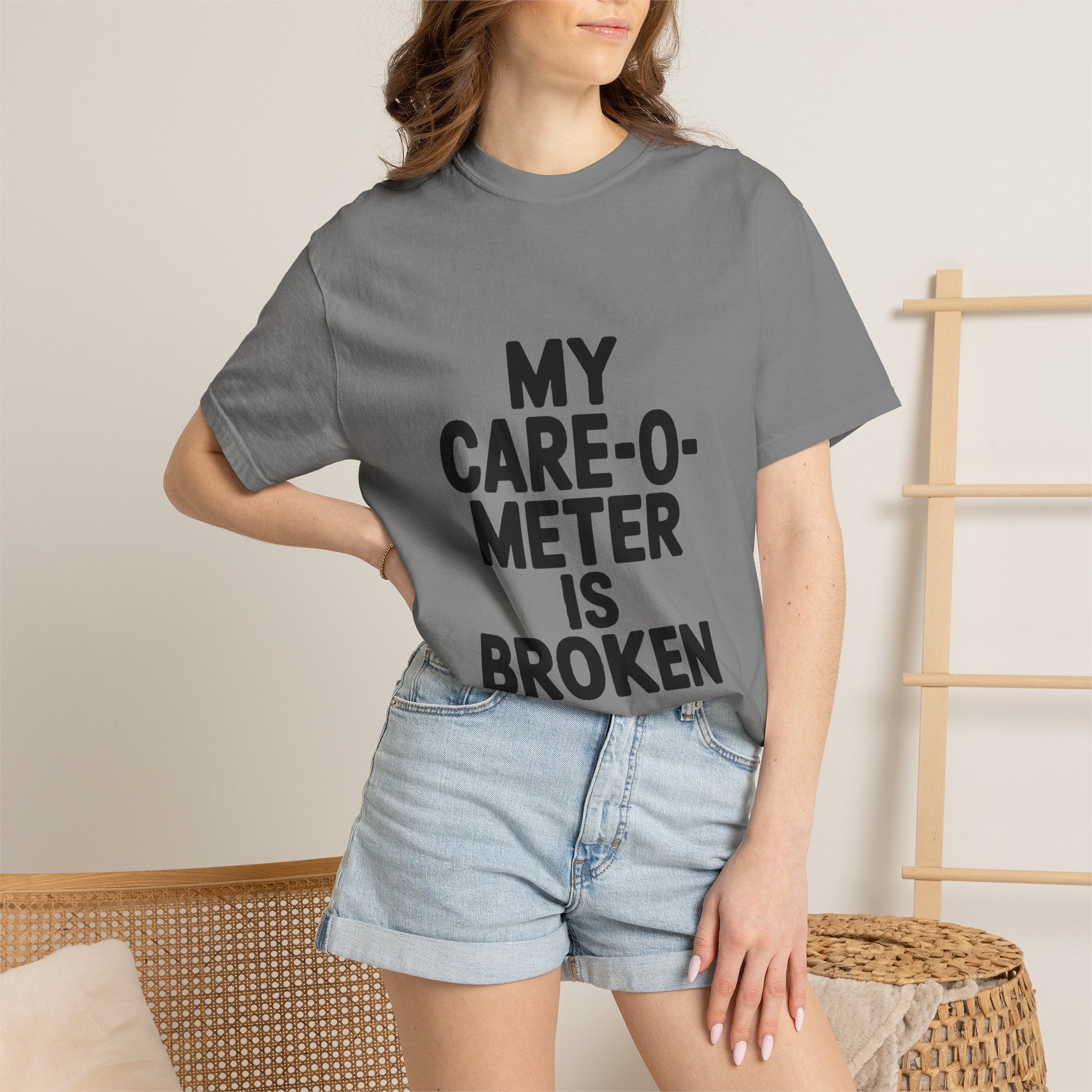 My Care-O-Meter Is Broken Shirt, Funny Sarcastic T-Shirt, Bold Typography Tee, Sarcastic Gift for Him Her, Deadpan Humor Shirt