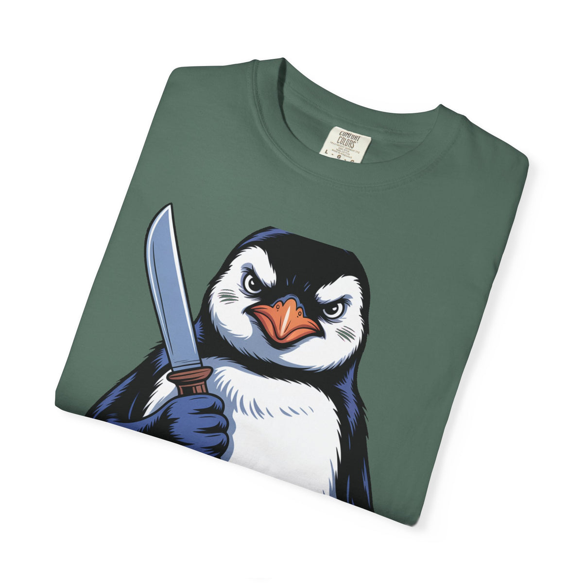 Funny Penguin Shirt, Pacifism Was Never An Option Tee, Dramatic Penguin With Knife T-Shirt, Sarcastic Meme Gift Shirt
