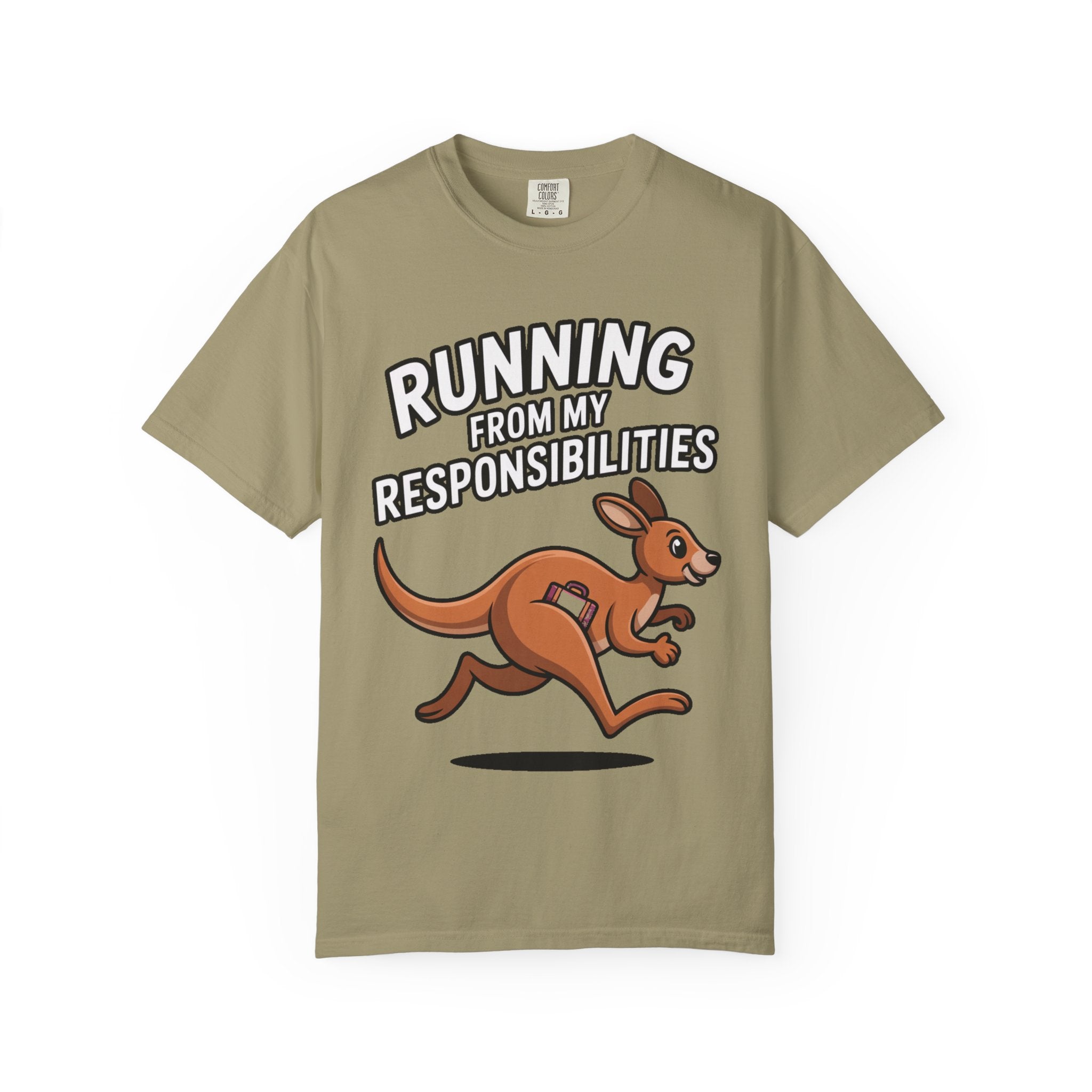 Funny Kangaroo Shirt, Running From My Responsibilities T-Shirt, Sarcastic Adulting Tee, Funny Gift for Procrastinators