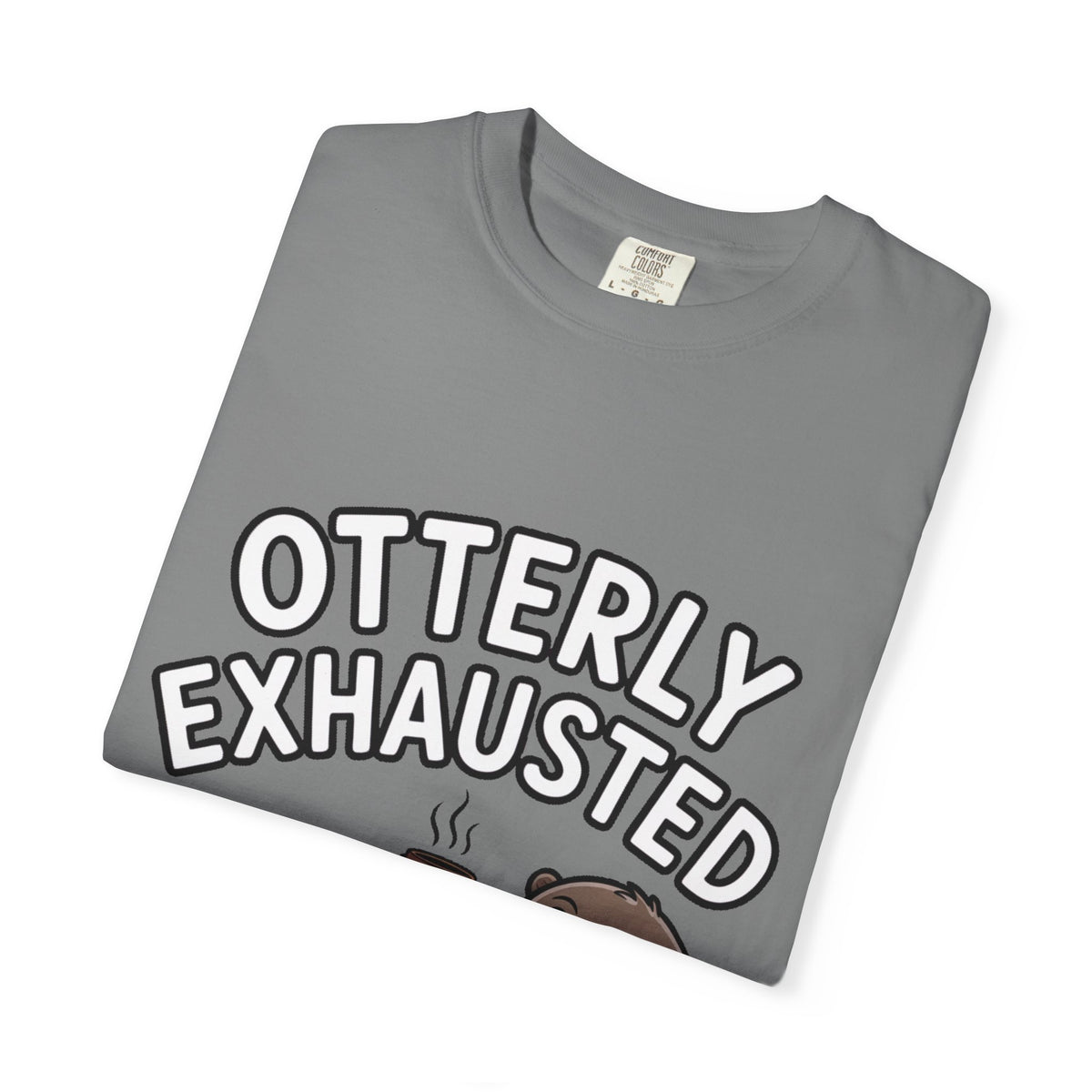 Otterly Exhausted Shirt, Funny Otter Coffee T-Shirt, Cute Otter Lover Gift, Sarcastic Coffee Lover Tee