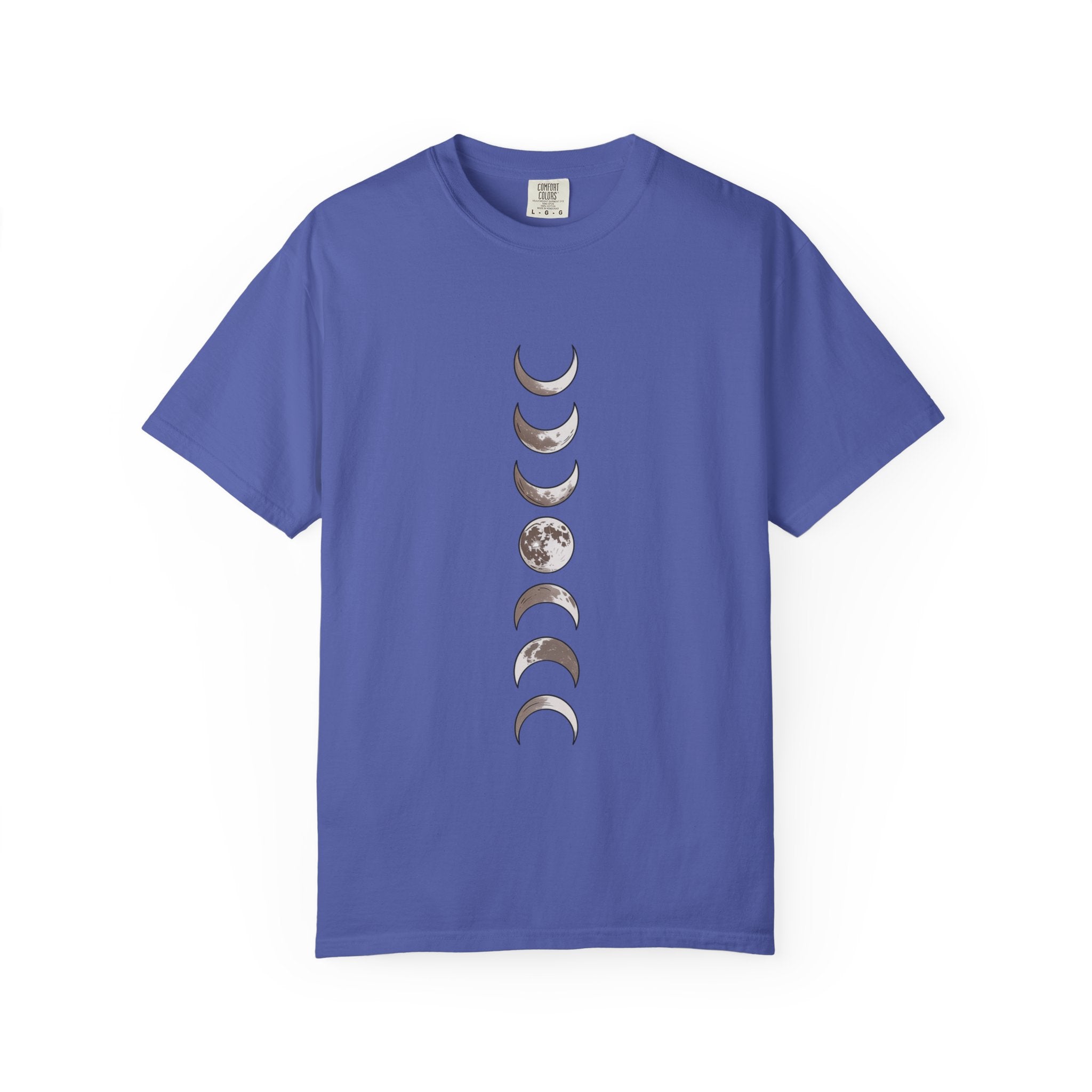 Moon Phases Boho Shirt, Minimalist Line Art Moon T-Shirt, Celestial Boho Tee, Hand Drawn Moon Cycle Shirt Gift