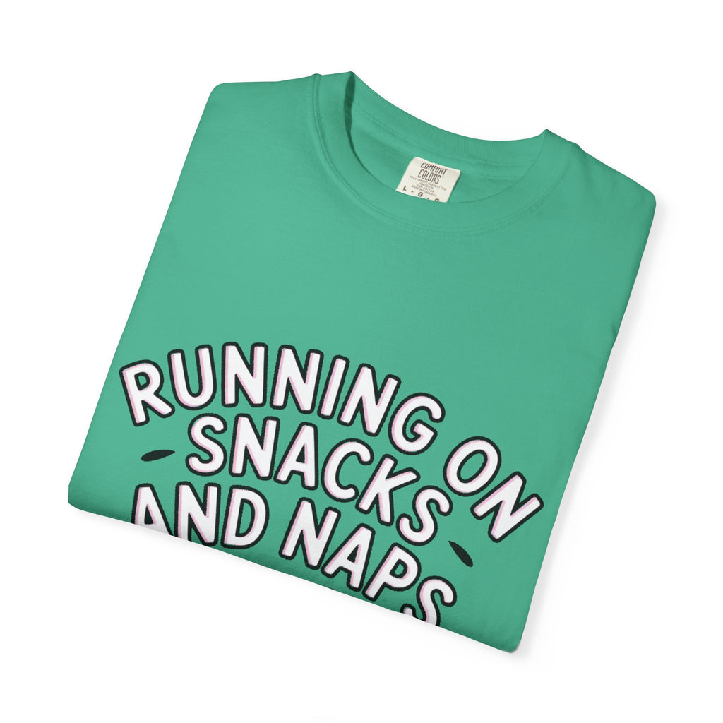 Funny Pug Shirt, Running On Snacks And Naps T-Shirt, Cute Pug Lover Gift, Napping Dog Tee, Lazy Dog Graphic Shirt