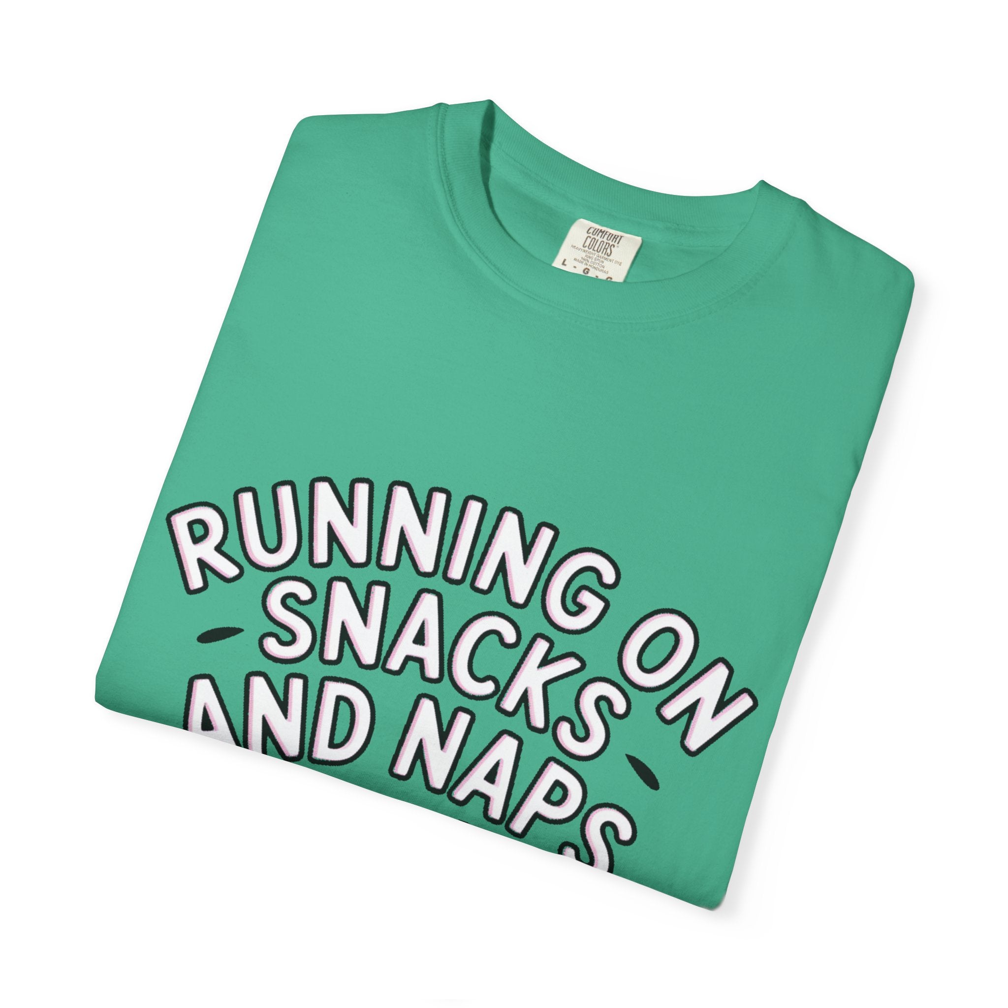 Funny Pug Shirt, Running On Snacks And Naps T-Shirt, Cute Pug Lover Gift, Napping Dog Tee, Lazy Dog Graphic Shirt