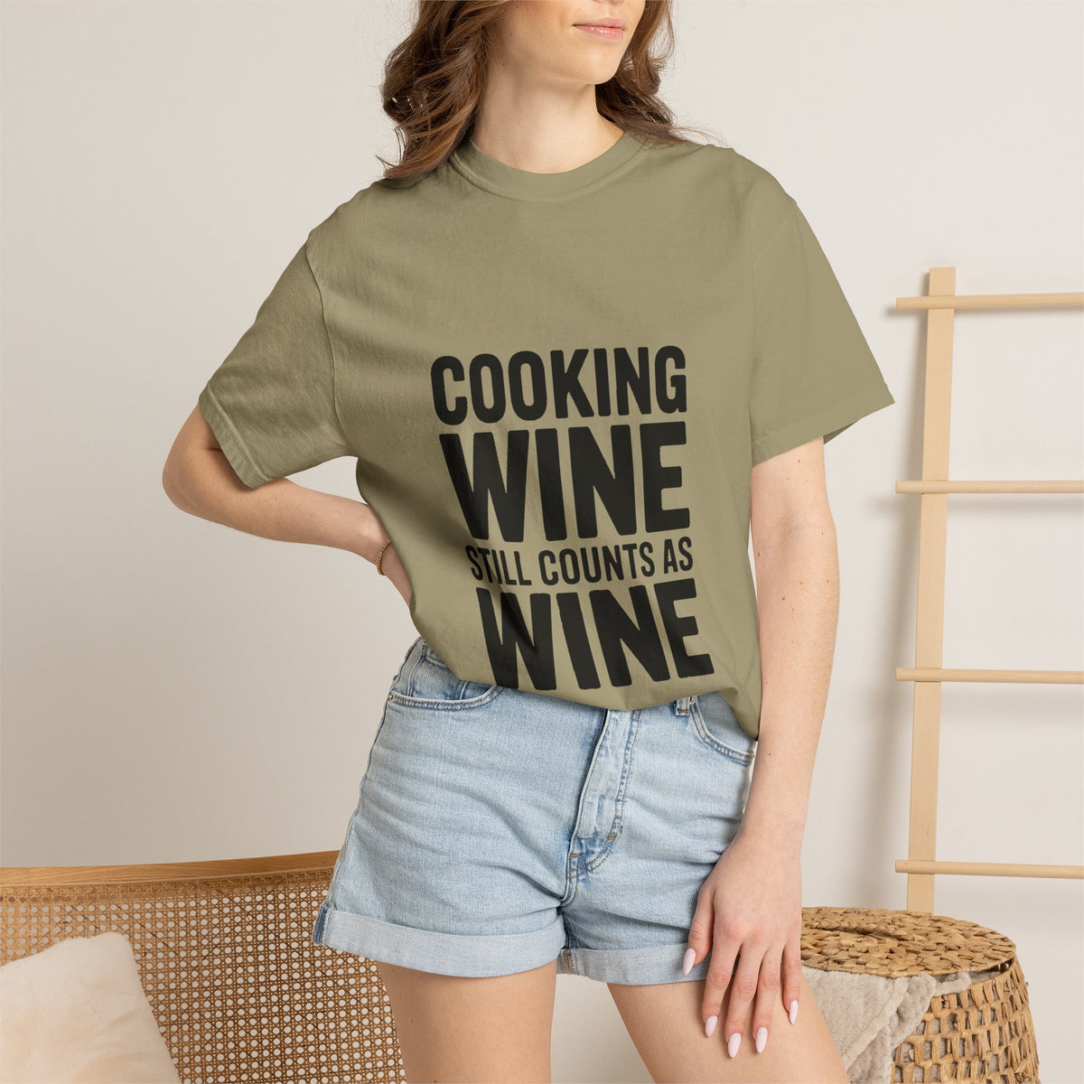 Cooking Wine Still Counts Shirt, Funny Wine Lover T-Shirt, Sarcastic Kitchen Quote Tee, Gift for Wine Drinkers
