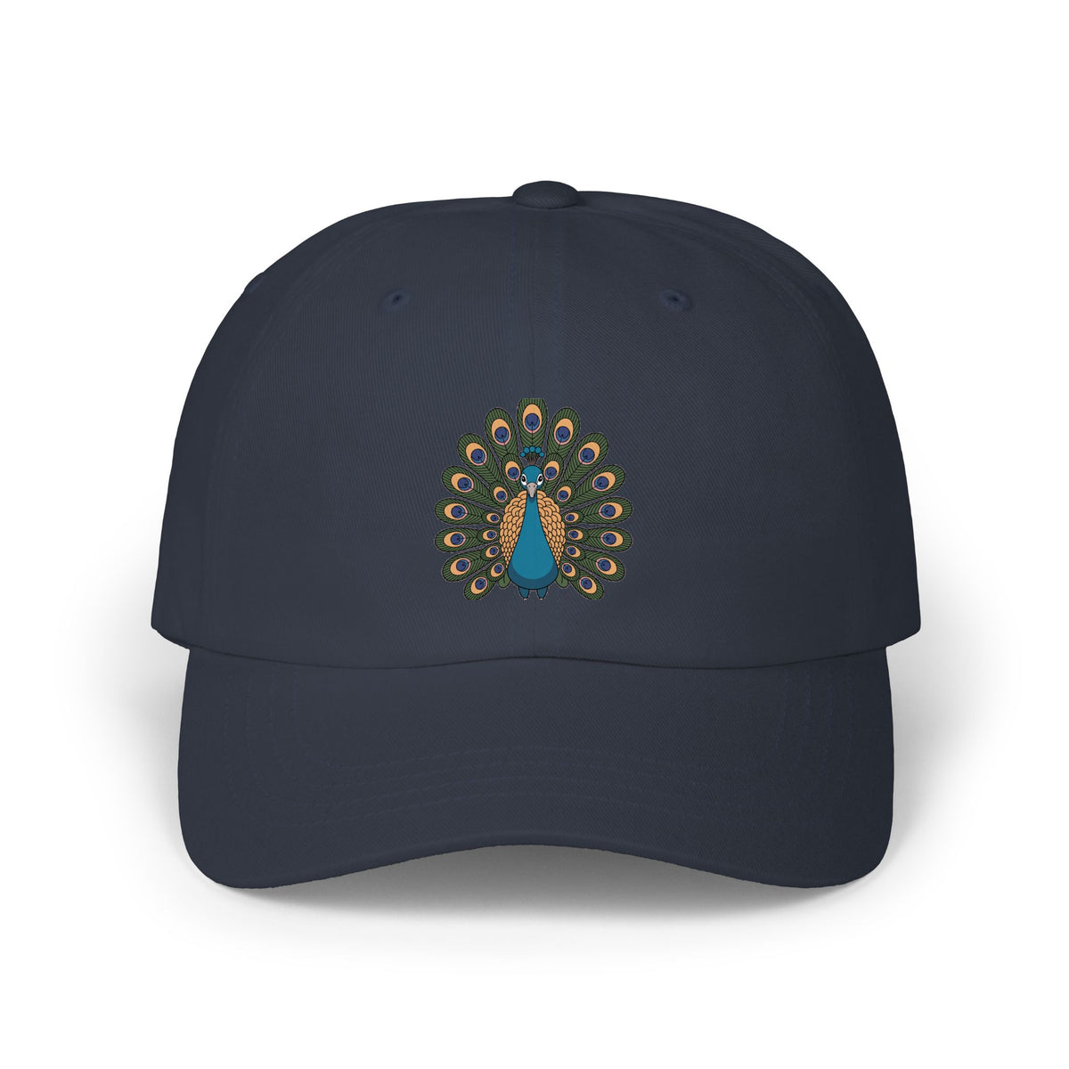 Peacock Dad Hat, Cute Peacock Embroidered Cap, Fanned Feathers Bird Lover Gift, Unstructured 6-Panel Baseball Cap for Women Men