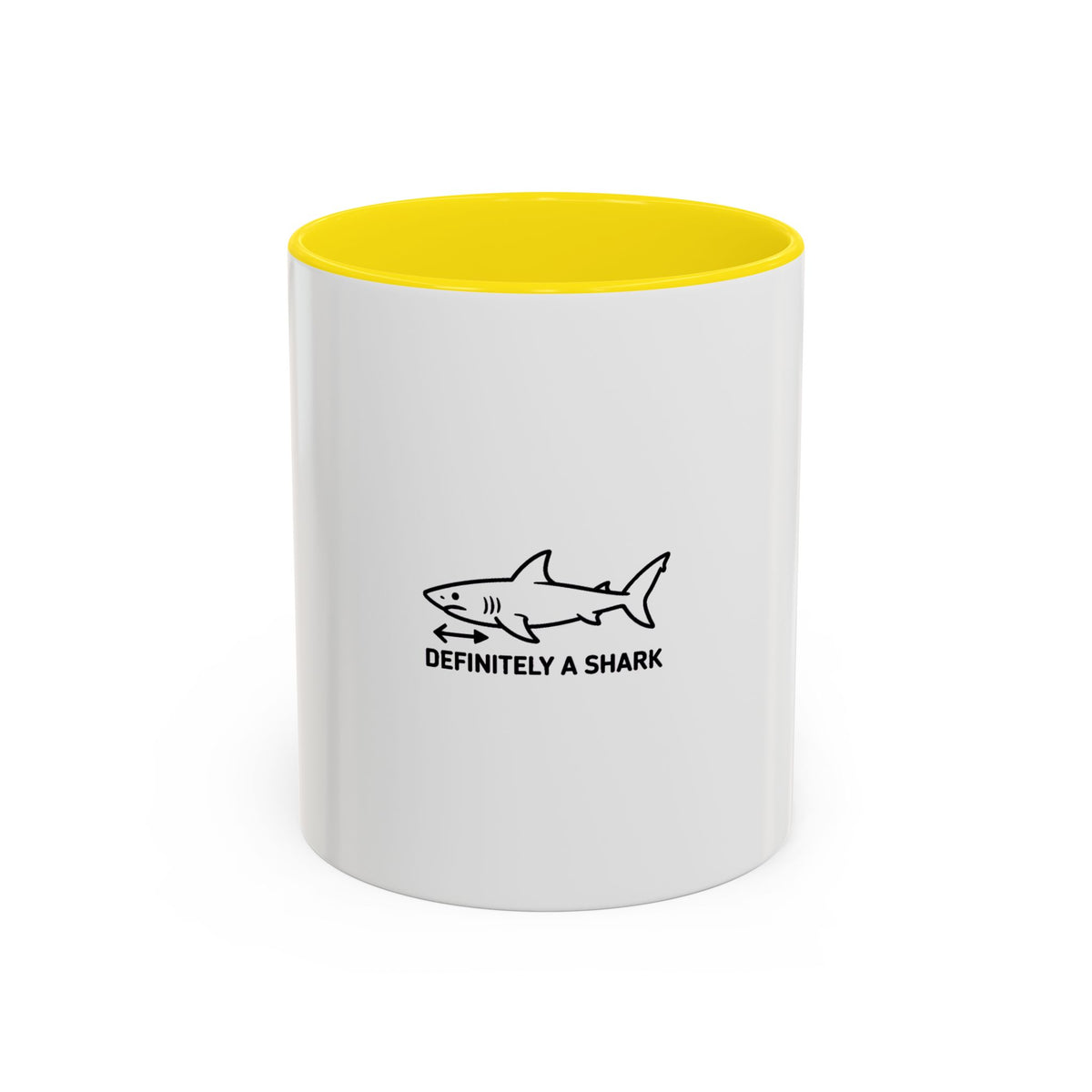 Funny Shark Diagram Mug, Definitely A Shark Meme Coffee Cup, Deadpan Science Diagram Gift, Sarcastic Textbook Mug