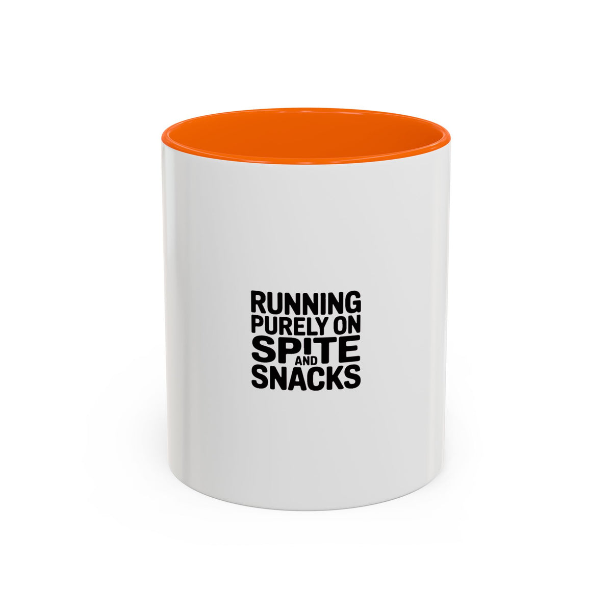 Running On Spite And Snacks Mug, Funny Sarcastic Coffee Mug, Bold Typography Mug, Snarky Gift for Coworker or Friend