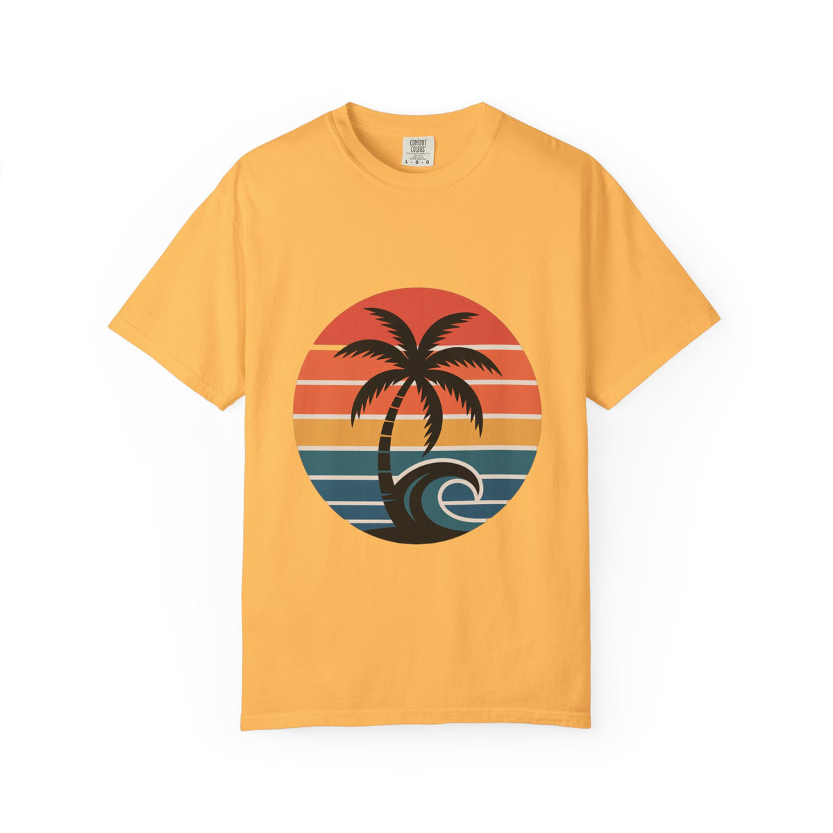 Salt Air Messy Hair Beach Shirt, Retro Sunset Badge T-Shirt, Vintage Palm Tree Wave Tee, Summer Vacation Gift