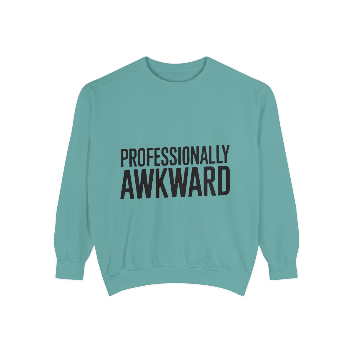 Professionally Awkward Sweatshirt, Funny Embroidered Crewneck, Minimalist Typography Sweatshirt, Sarcastic Coworker Gift