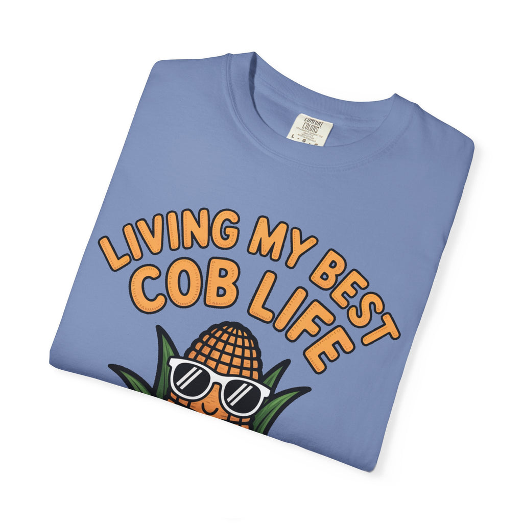 Funny Corn Shirt, Living My Best Cob Life T-Shirt, Cute Corn Sunglasses Tee, Vegetable Lover Gift, Funny Food Shirt