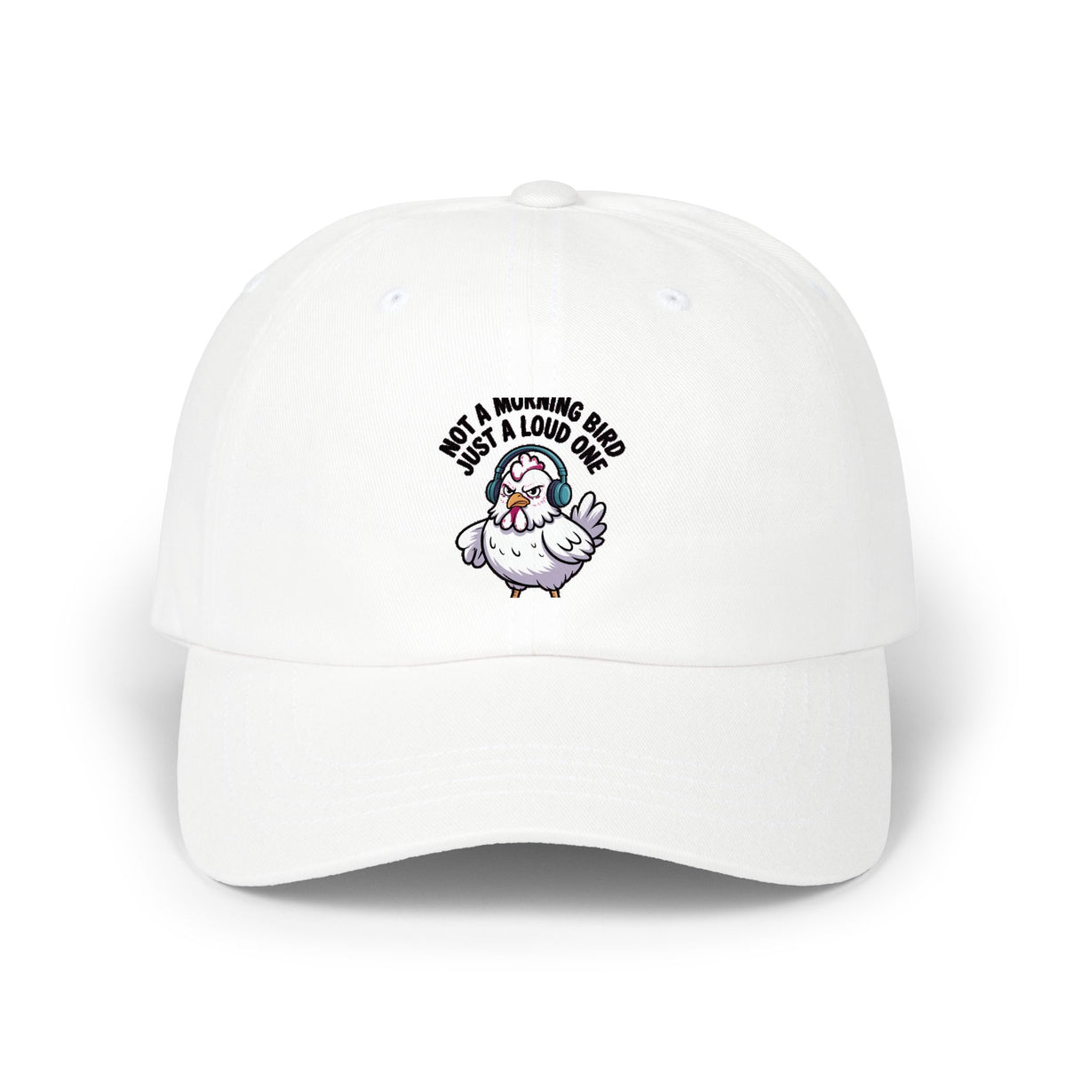 Not A Morning Bird Dad Hat, Funny Chicken Cap, Grumpy Chicken Embroidered Hat, Sarcastic Bird Lover Gift, Not A Morning Person Cap