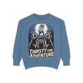 Thirsty For Adventure Raccoons Sweatshirt, Funny Vintage Poster Crewneck, Retro Raccoon Graphic Sweatshirt Gift