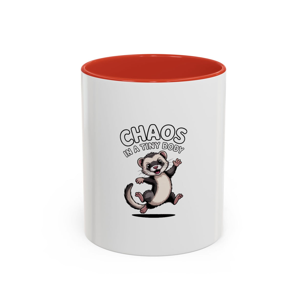 Funny Ferret Mug, Chaos In A Tiny Body Mug, Cute Ferret Lover Gift, Ferret Owner Coffee Cup, Funny Pet Mug Gift