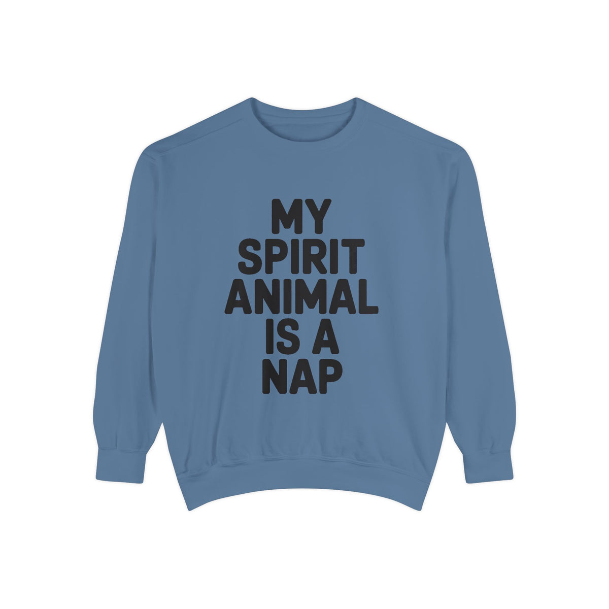 My Spirit Animal Is A Nap Sweatshirt, Funny Nap Lover Crewneck, Lazy Day Embroidered Sweatshirt Gift