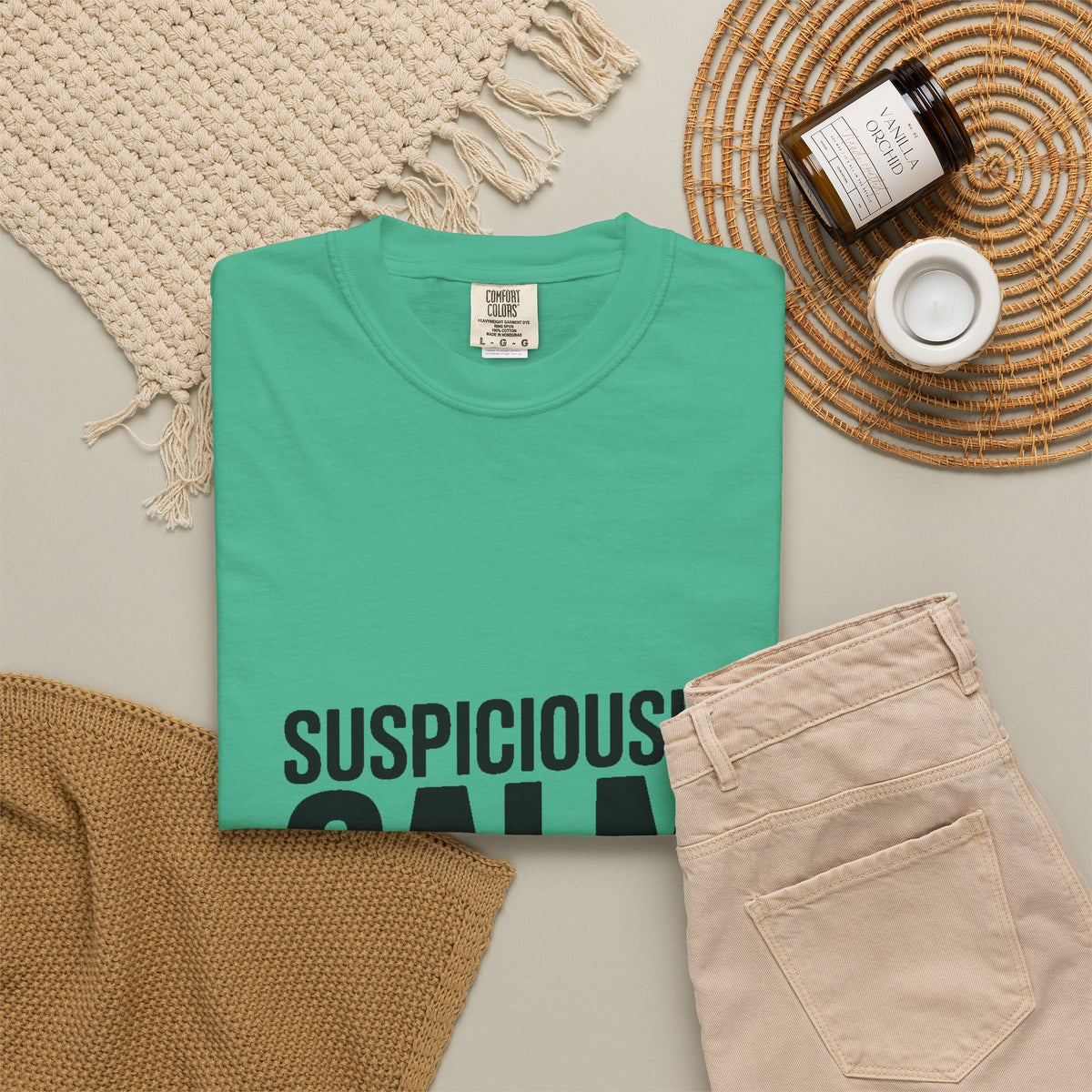 Suspiciously Calm Right Now Shirt, Funny Sarcastic T-Shirt, Bold Typography Tee, Anxiety Humor Shirt, Sarcastic Gift for Him Her