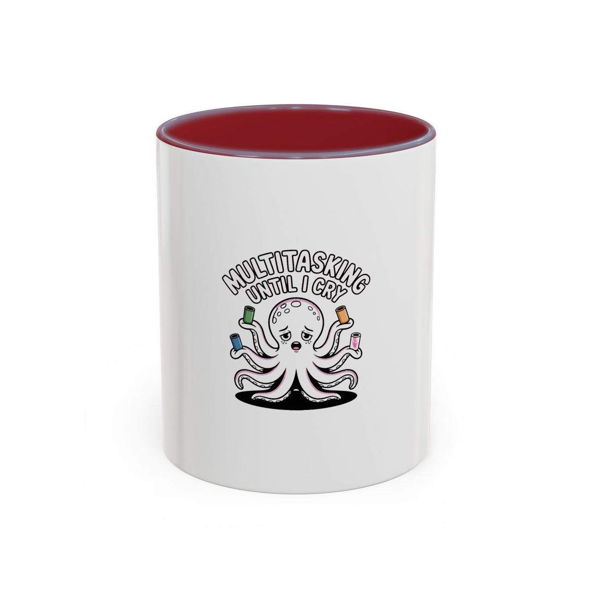 Multitasking Octopus Mug, Funny Stressed Octopus Coffee Cup, Busy Mom Gift, Work From Home Mug, Sarcastic Office Gift for Coworker