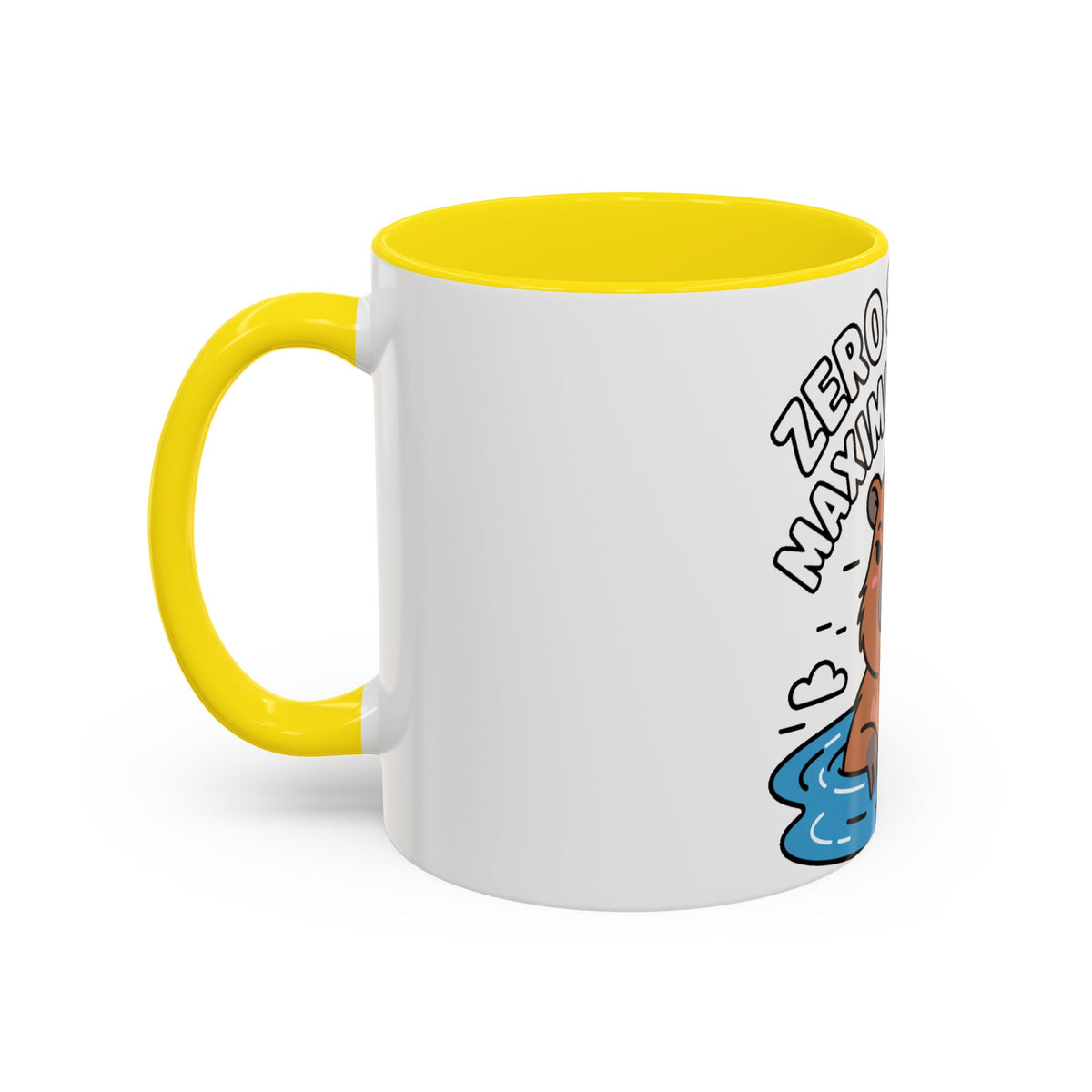 Zero Stress Capybara Mug, Funny Chill Capybara Coffee Cup, Cute Hot Spring Animal Gift, Zero Stress Maximum Chill Mug