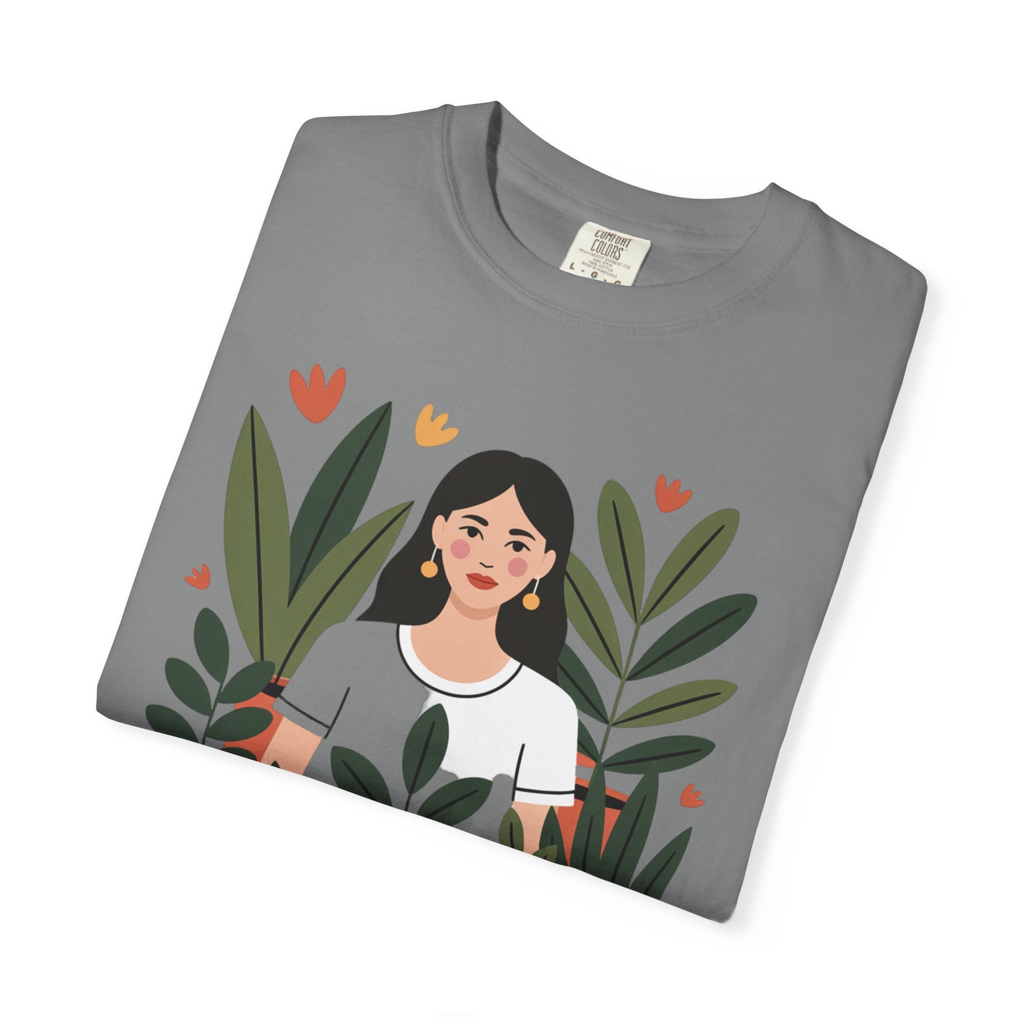 Crazy Plant Lady Shirt, Cute Plant Lover T-Shirt, Botanical Illustration Tee, Funny Gardener Gift, Plant Mom Shirt for Women