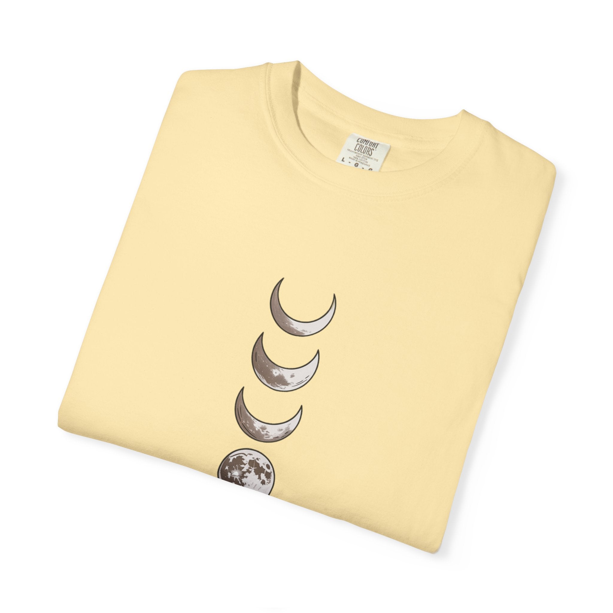 Moon Phases Boho Shirt, Minimalist Line Art Moon T-Shirt, Celestial Boho Tee, Hand Drawn Moon Cycle Shirt Gift