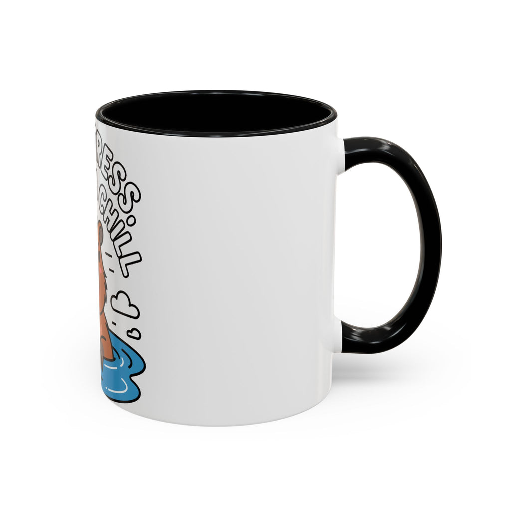 Zero Stress Capybara Mug, Funny Chill Capybara Coffee Cup, Cute Hot Spring Animal Gift, Zero Stress Maximum Chill Mug