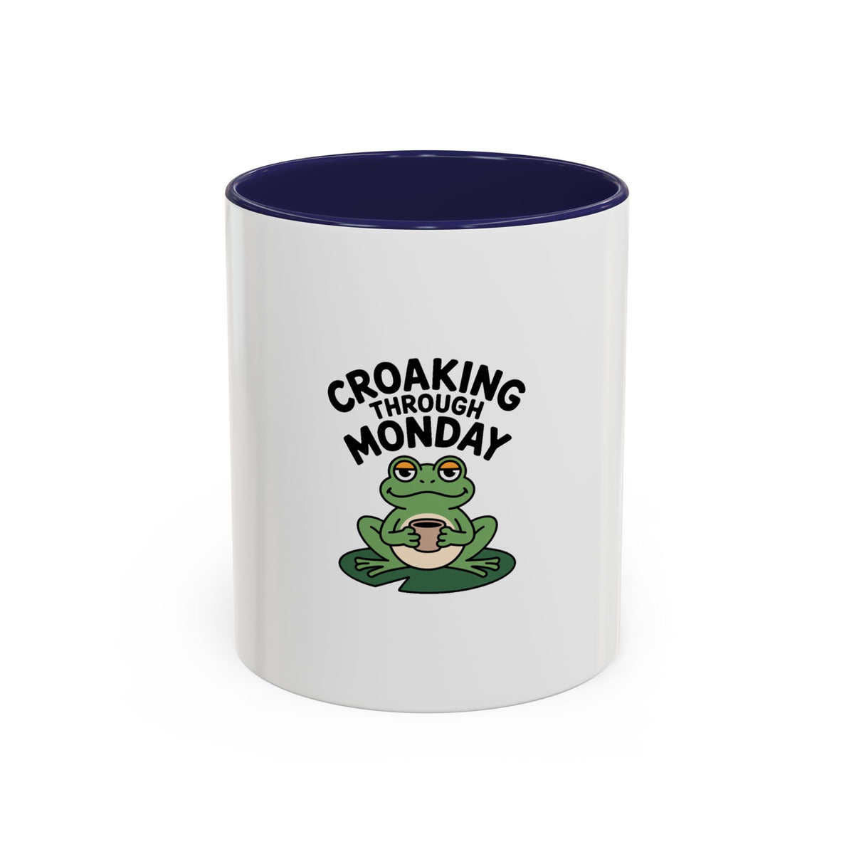 Croaking Through Monday Mug, Funny Frog Coffee Mug, Cute Tired Frog Cup, Monday Mood Mug, Frog Lover Gift, Coworker Gift Mug