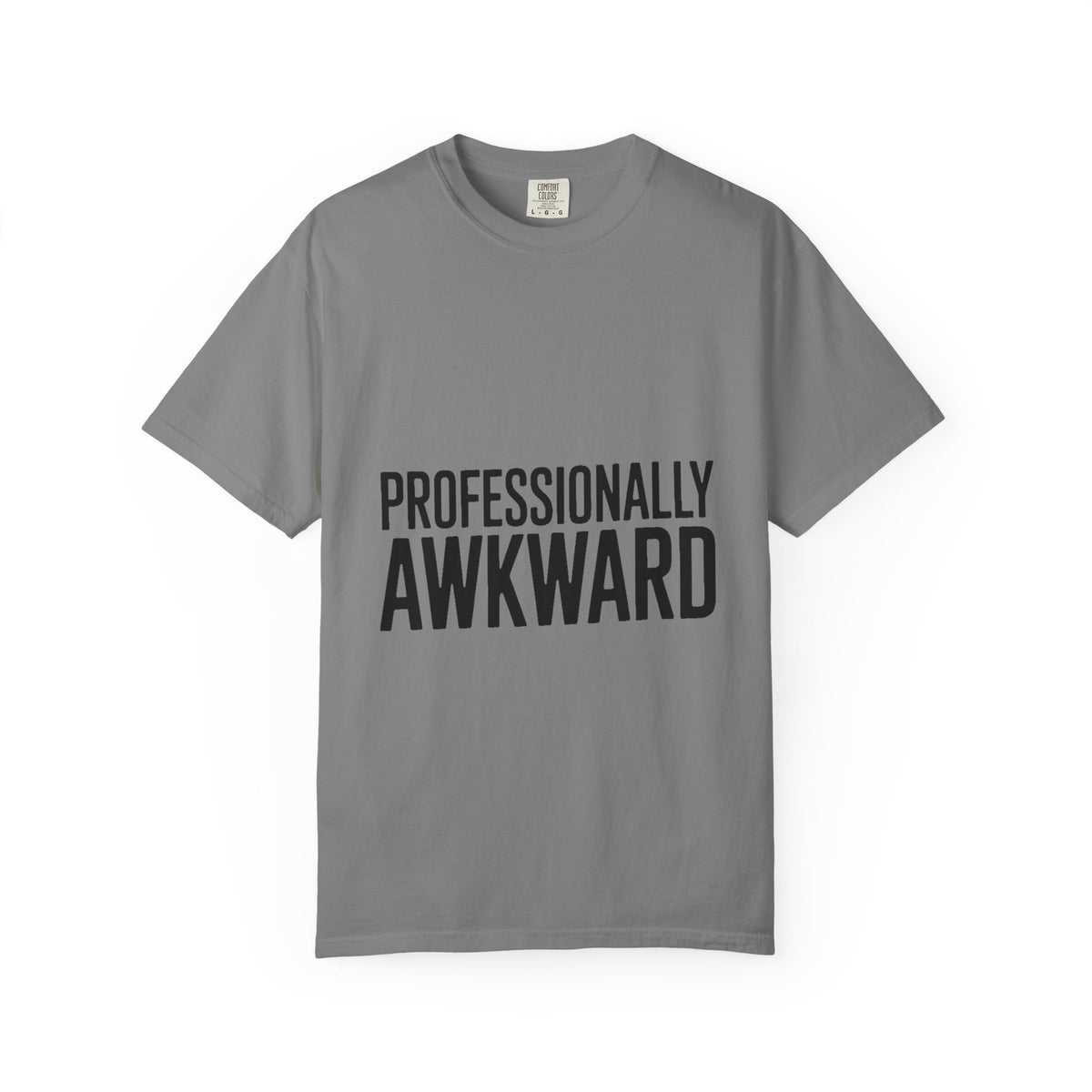 Professionally Awkward Shirt, Funny Sarcastic T-Shirt, Bold Typography Tee, Office Humor Gift, Introvert Coworker Shirt