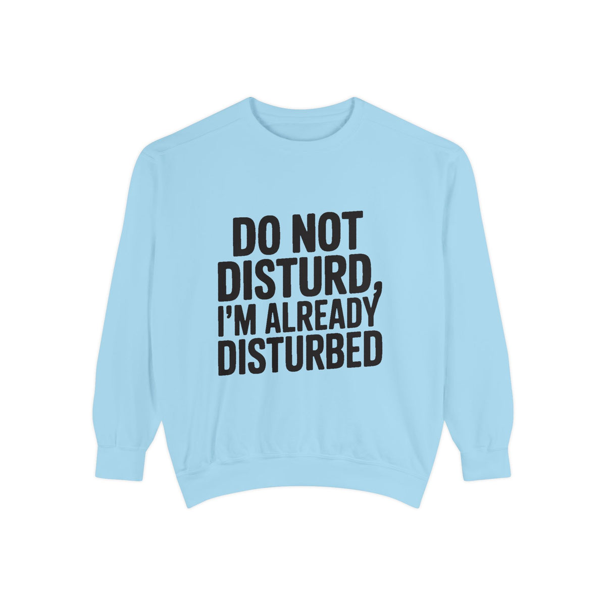 Do Not Disturb Already Disturbed Sweatshirt, Funny Sarcastic Crewneck, Embroidered Patch Style Pullover, Introvert Gift