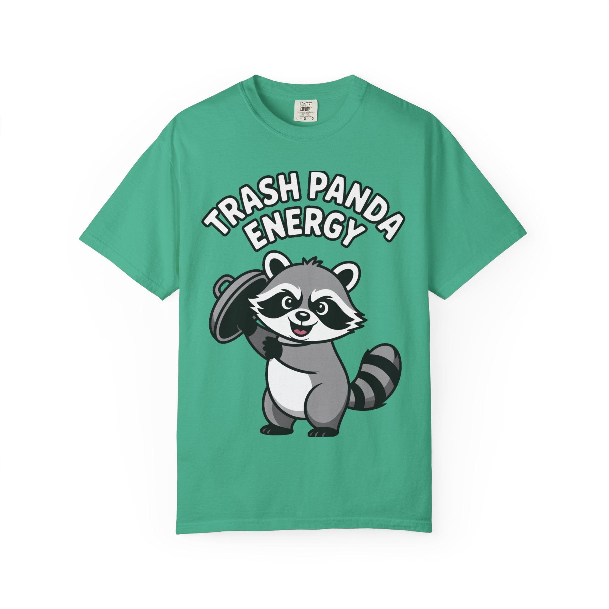 Trash Panda Energy T-Shirt, Funny Raccoon Shirt, Cute Raccoon Graphic Tee, Trash Panda Lover Gift, Unisex Garment Dyed Tee