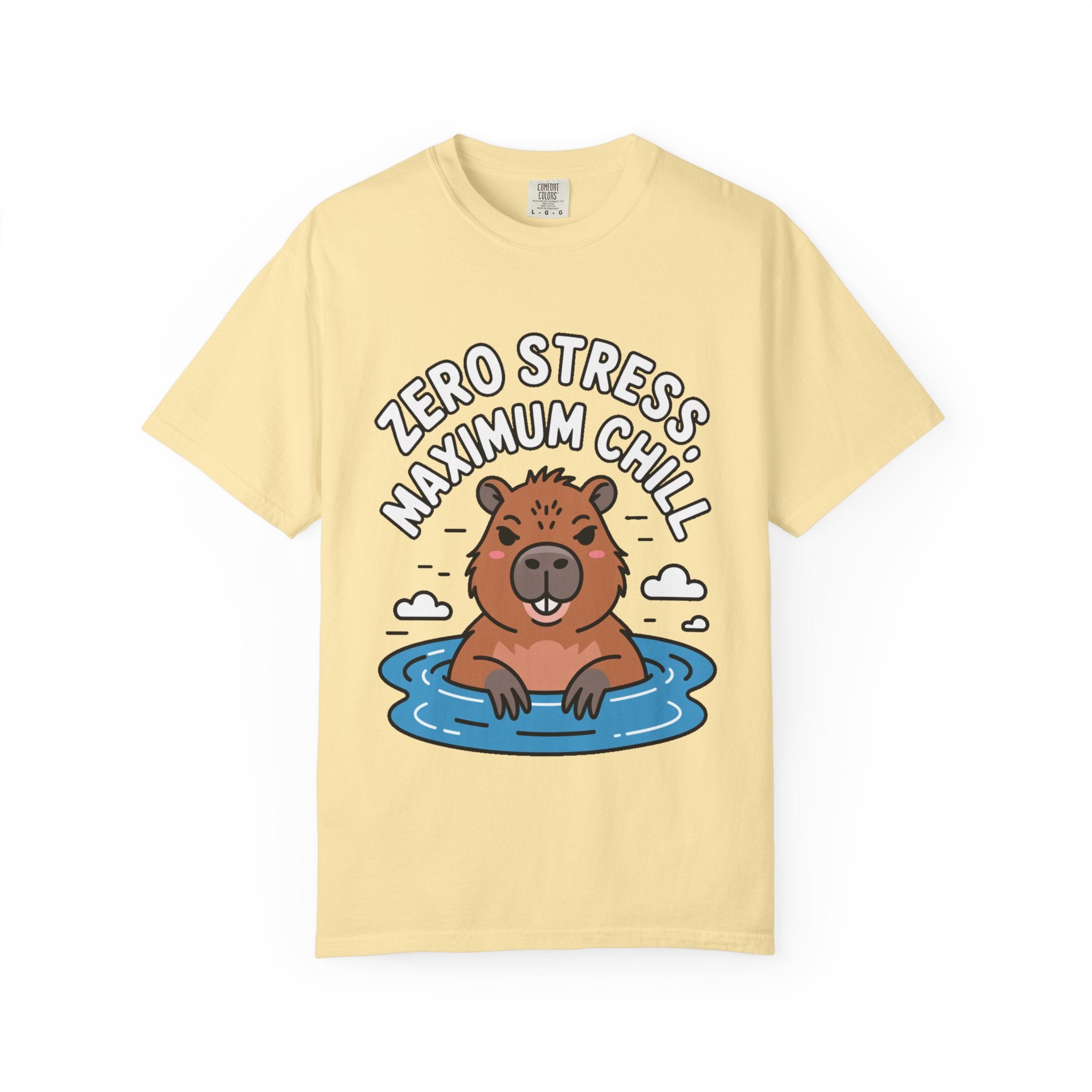 Zero Stress Capybara Shirt, Funny Hot Spring Capybara T-Shirt, Maximum Chill Tee, Cute Animal Lover Gift
