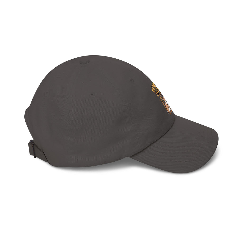 Running On Empty Hamster Dad Cap, Funny Tired Hamster Hat, Cute Wheel Hamster Embroidered Cap, Sarcastic Gift for Him or Her