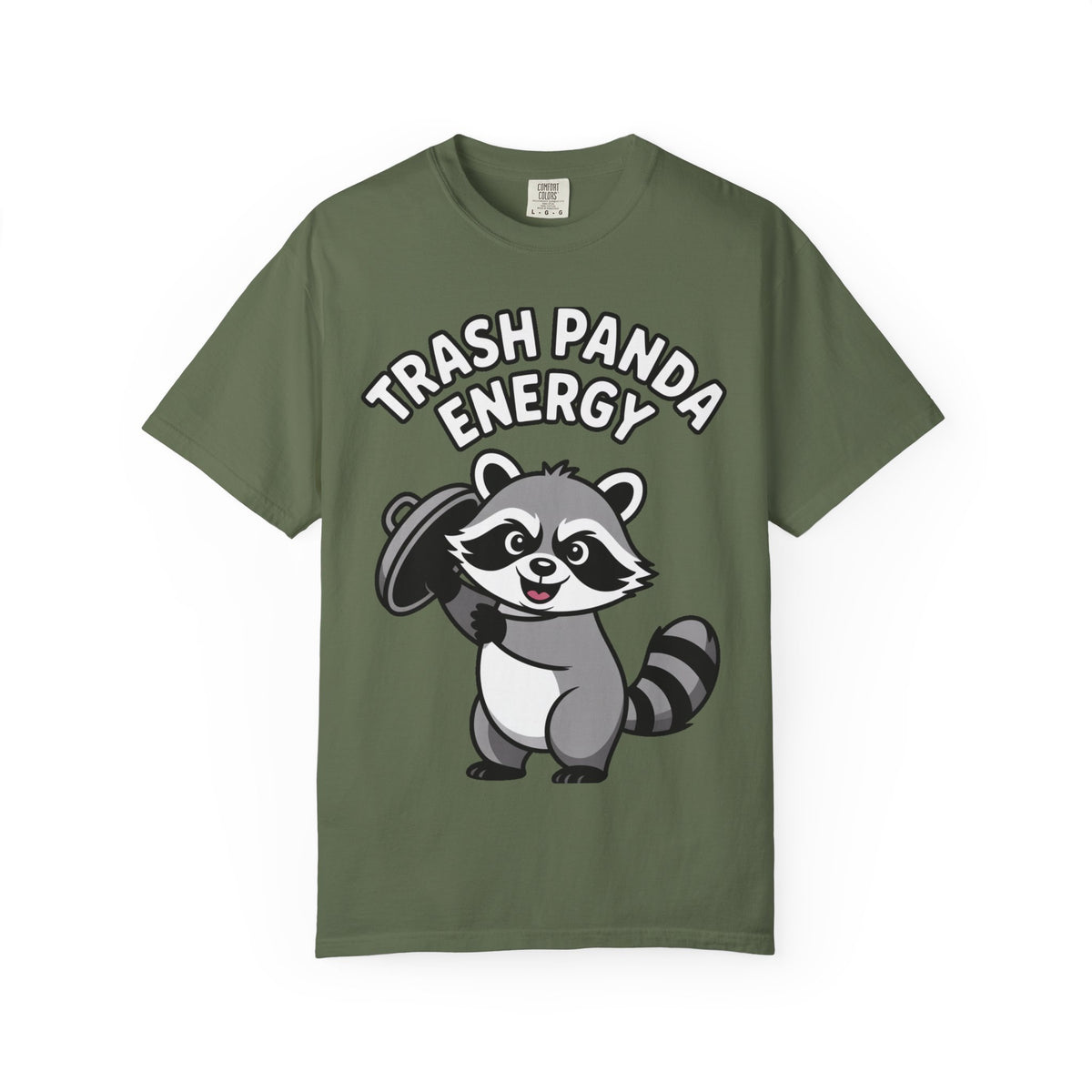 Trash Panda Energy T-Shirt, Funny Raccoon Shirt, Cute Raccoon Graphic Tee, Trash Panda Lover Gift, Unisex Garment Dyed Tee
