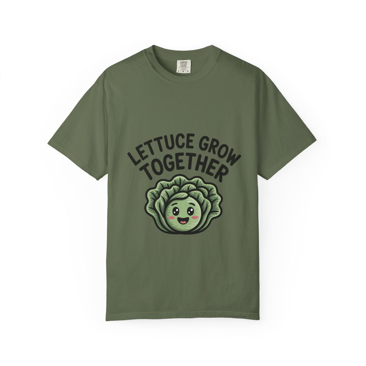 Lettuce Grow Together Shirt, Funny Vegetable Pun T-Shirt, Cute Cartoon Lettuce Tee, Gardener Gift, Plant Lover Shirt
