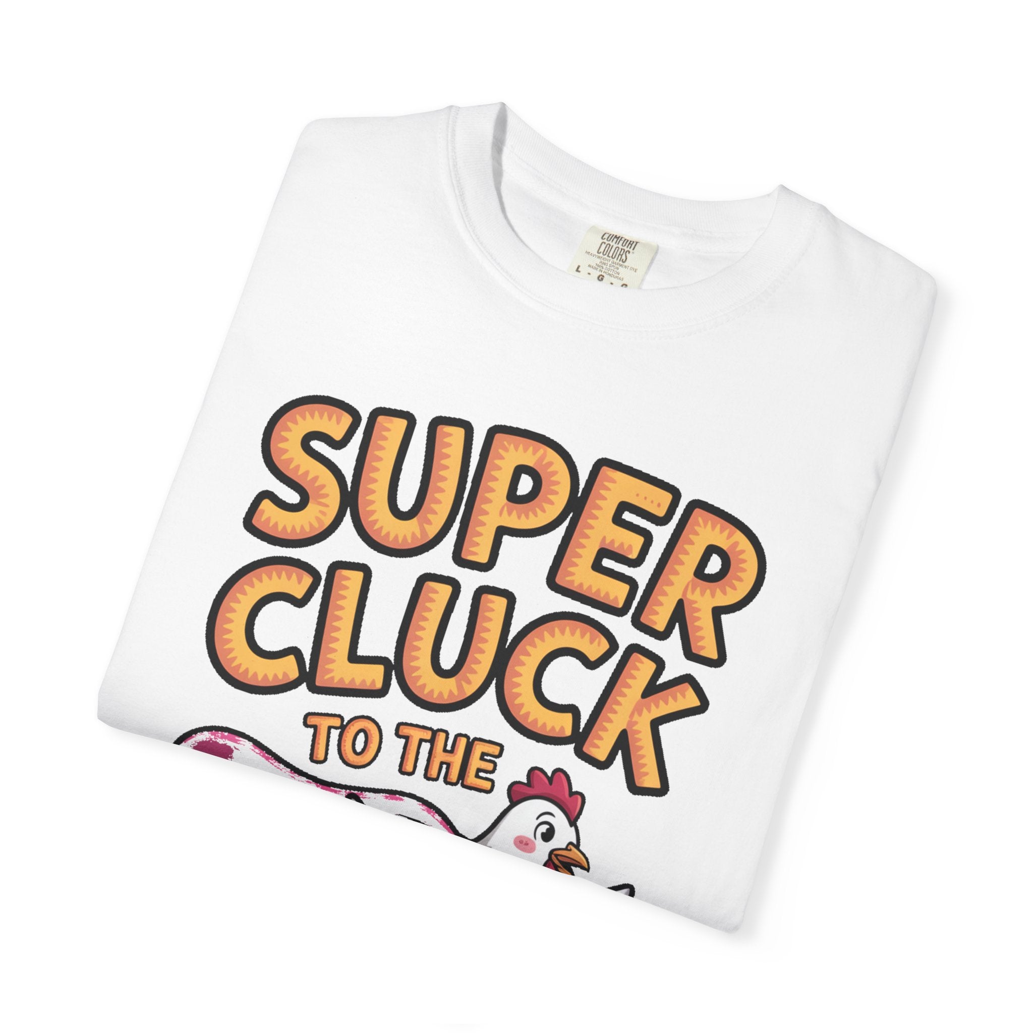 Funny Chicken Superhero Shirt, Super Cluck To The Rescue T-Shirt, Cute Cartoon Chicken Tee, Farm Animal Lover Gift