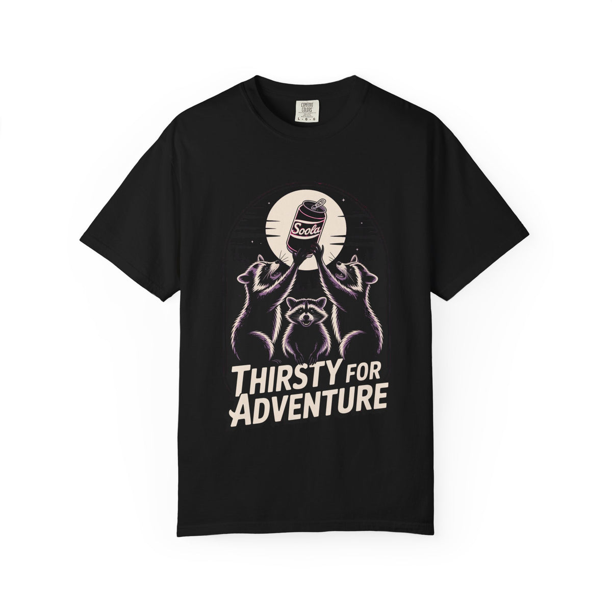 Thirsty For Adventure Raccoons Shirt, Funny Vintage Raccoon T-Shirt, Retro Soda Poster Tee, Camping Gift