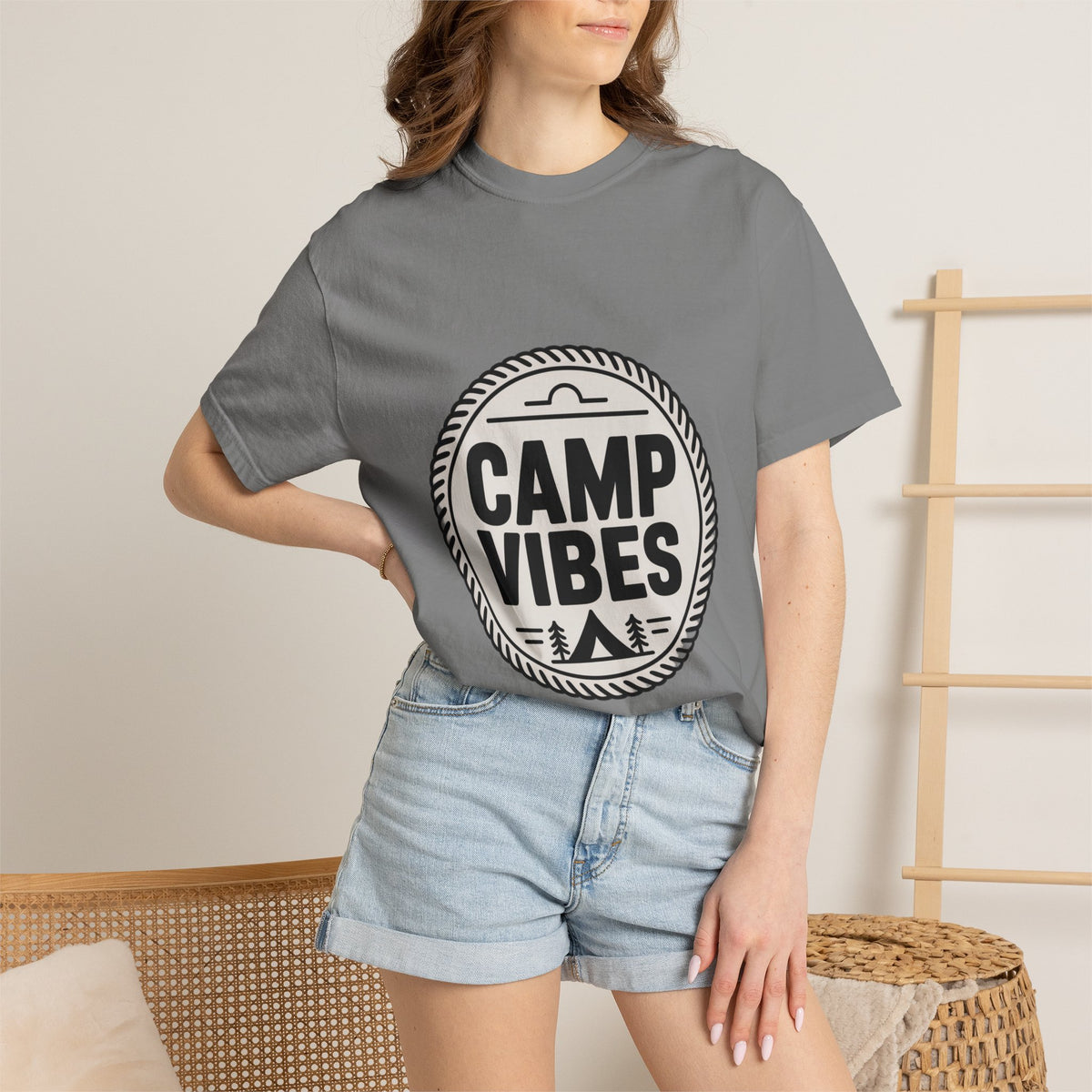 Coin Badge Camp Vibes T-Shirt